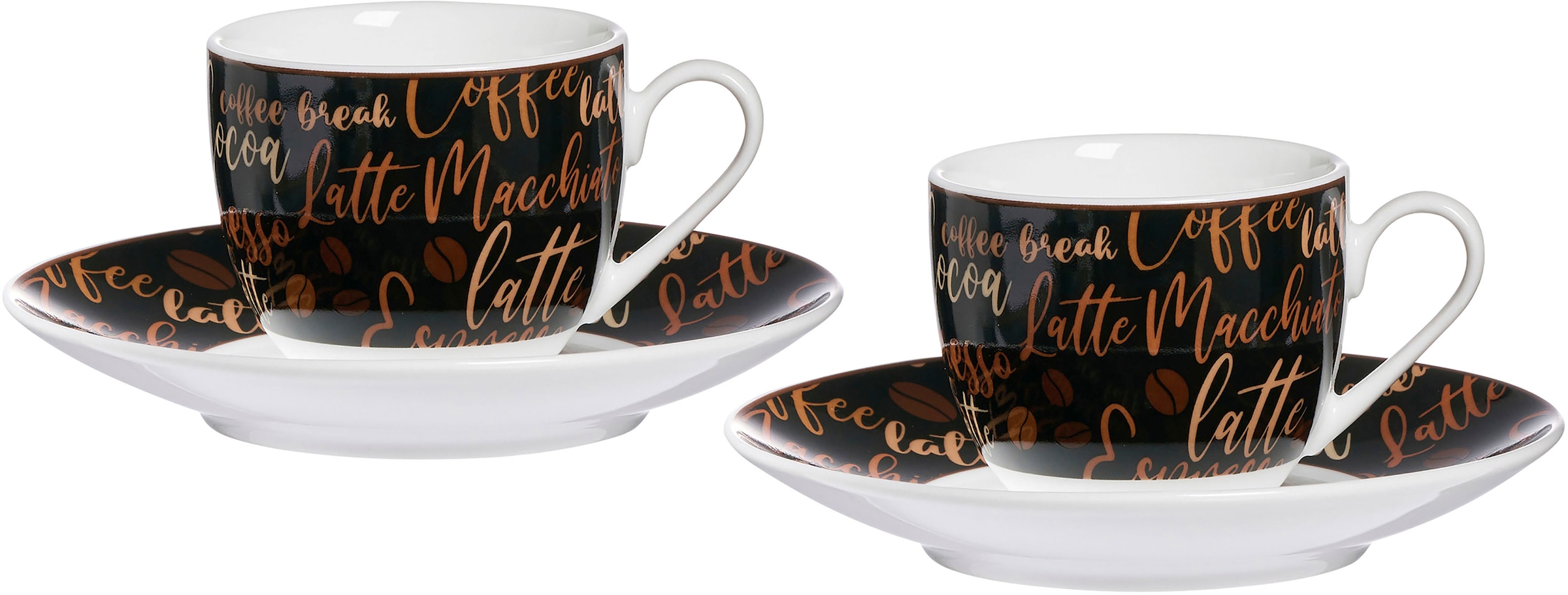 Ritzenhoff & Breker Espressotasse, (Set, 4 tlg.), Espresso-Set Aromatico, 4-teilig