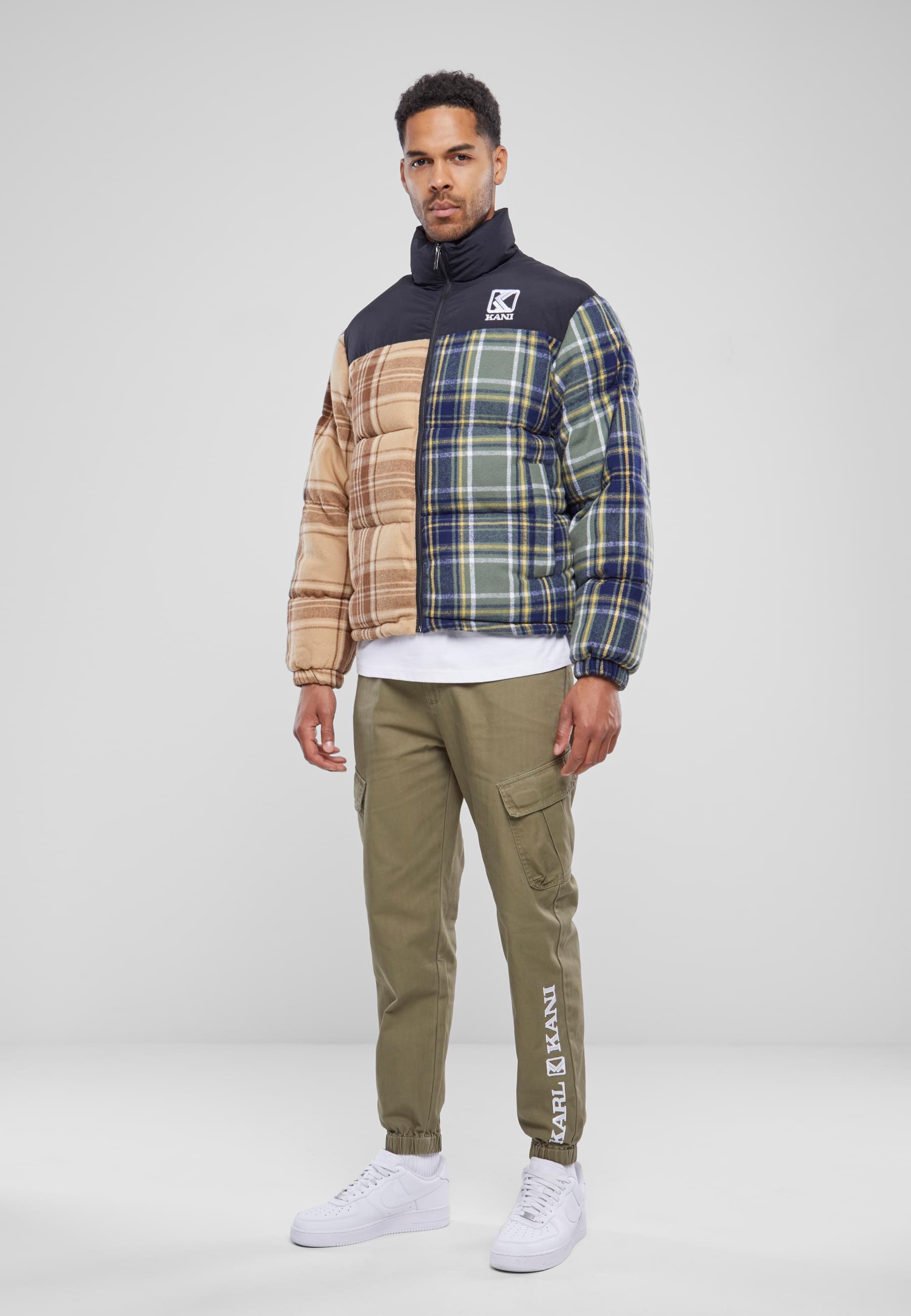 Karl Kani Winterjacke »Karl Kani Unisex KU233-007-1 KK OG Flannel Block Puffer Jacket«, (1 St.), ohne Kapuze