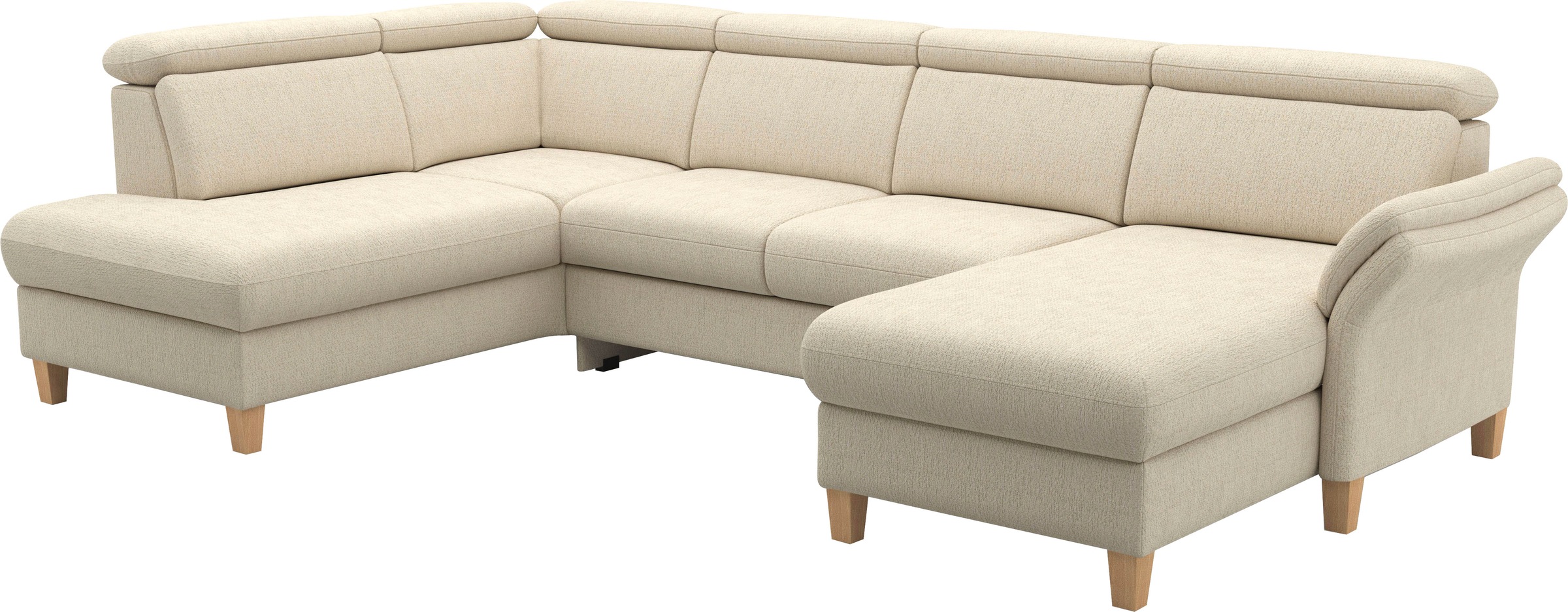 Thumbnail - Home affaire Wohnlandschaft "Glendale, U-Form" inkl. Kopfteilverstellung, wahlweise mit Vorziehsitz und Bettkasten