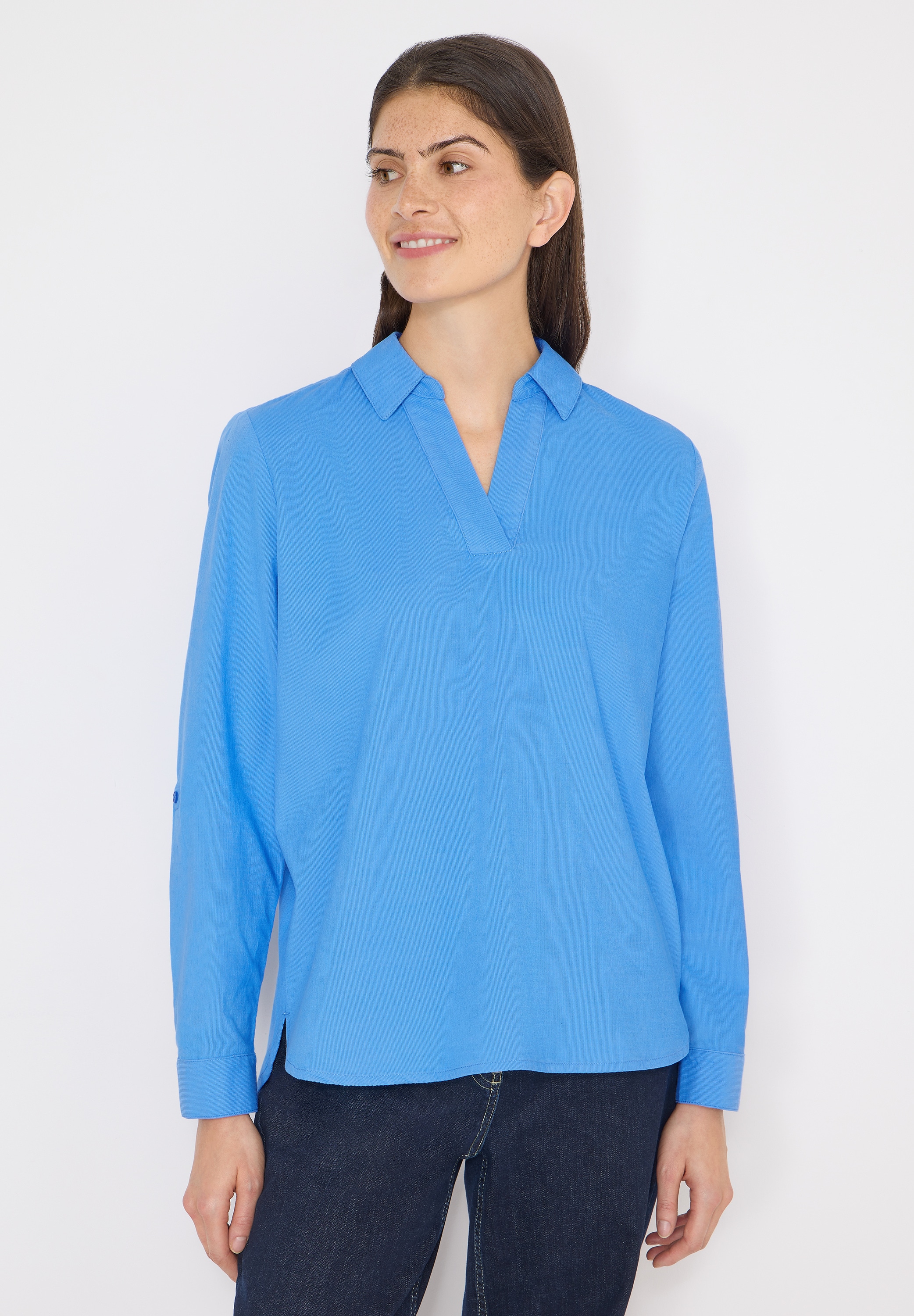 Cecil Langarmbluse aus reiner Baumwolle günstig online kaufen