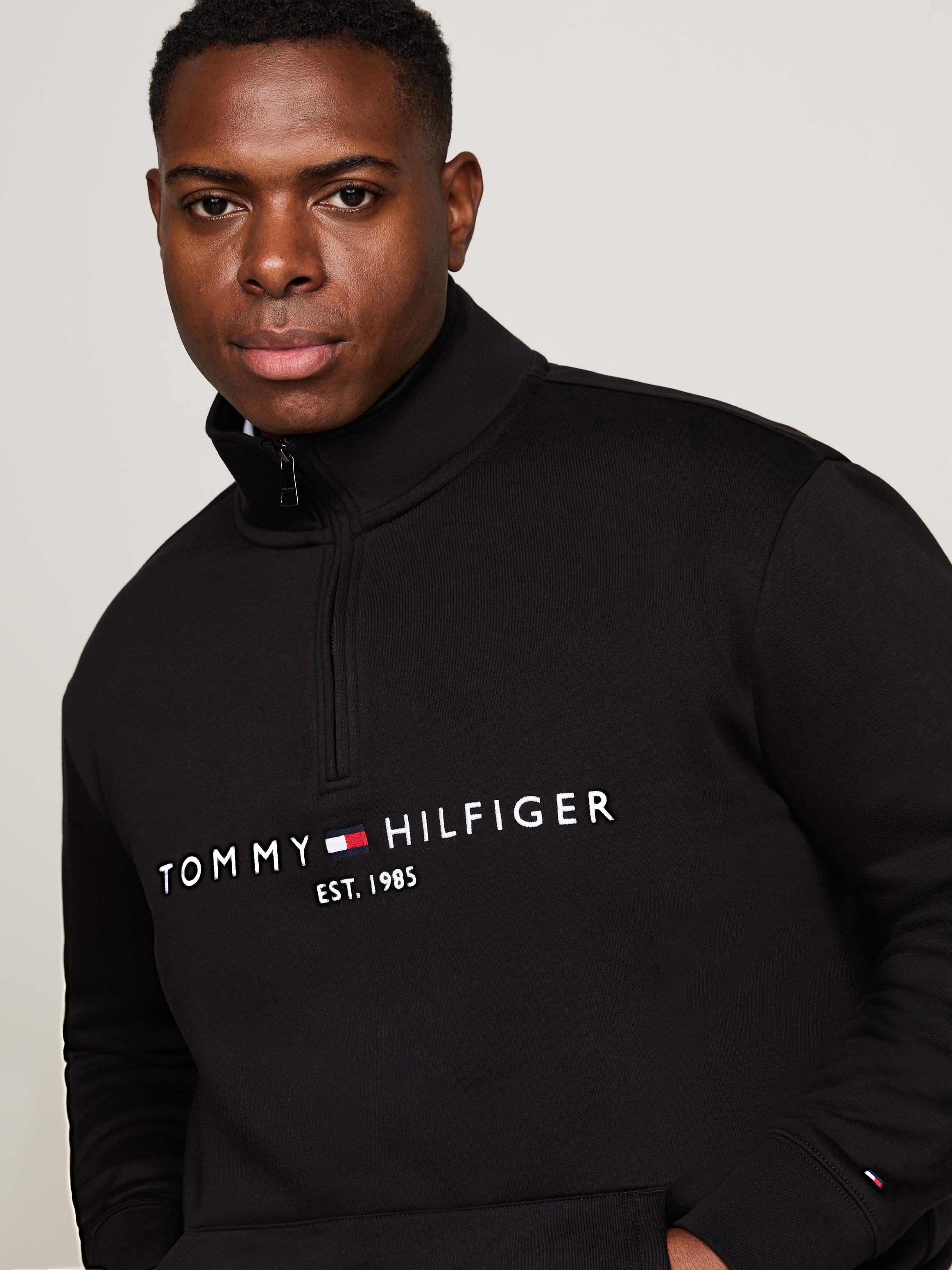 Tommy Hilfiger Big & Tall Sweatshirt "BT-TOMMY LOGO MOCKNECK-B", in Großen günstig online kaufen