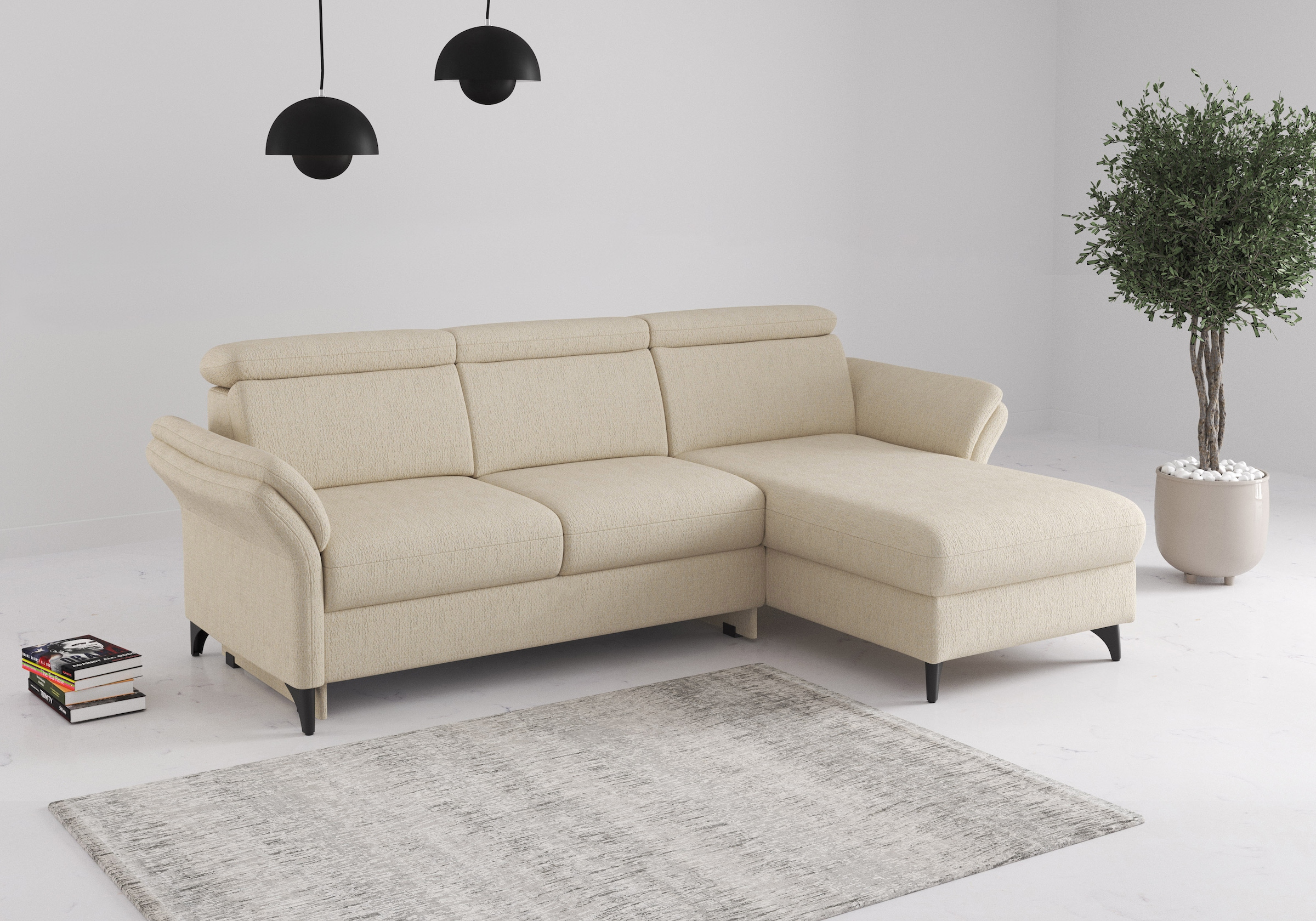 sit&more Ecksofa "Glendale, L-Form" inkl. Kopfteilverstellung,wahlweise mit Vorziehsitz und Bettkasten