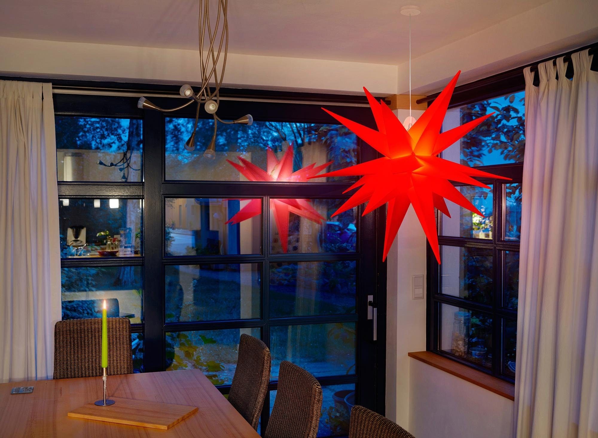 my home LED Stern »Weihnachtsstern, 3D-Optik«, Ø 57 cm, mit 6-Stunden-Timer, Weihnachtsdeko aussen