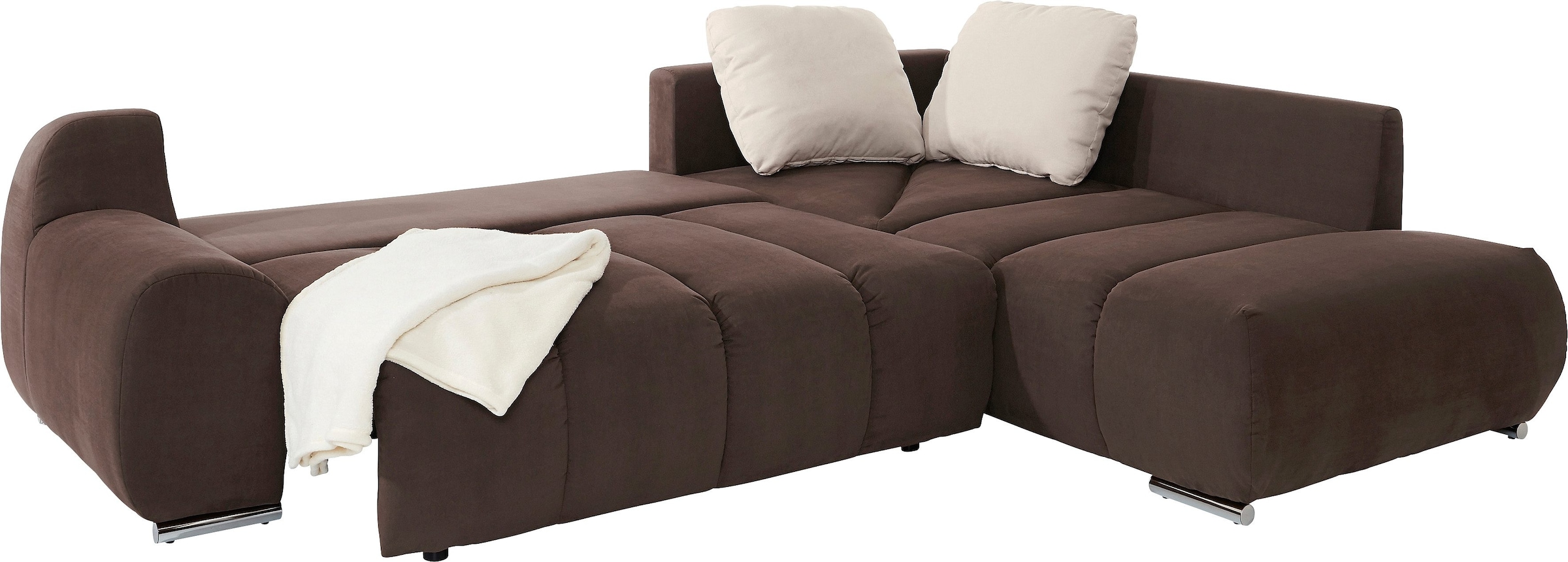 INOSIGN Ecksofa »Bono L-Form«, mit Ottomane, wahlweise mit Bettfunktion