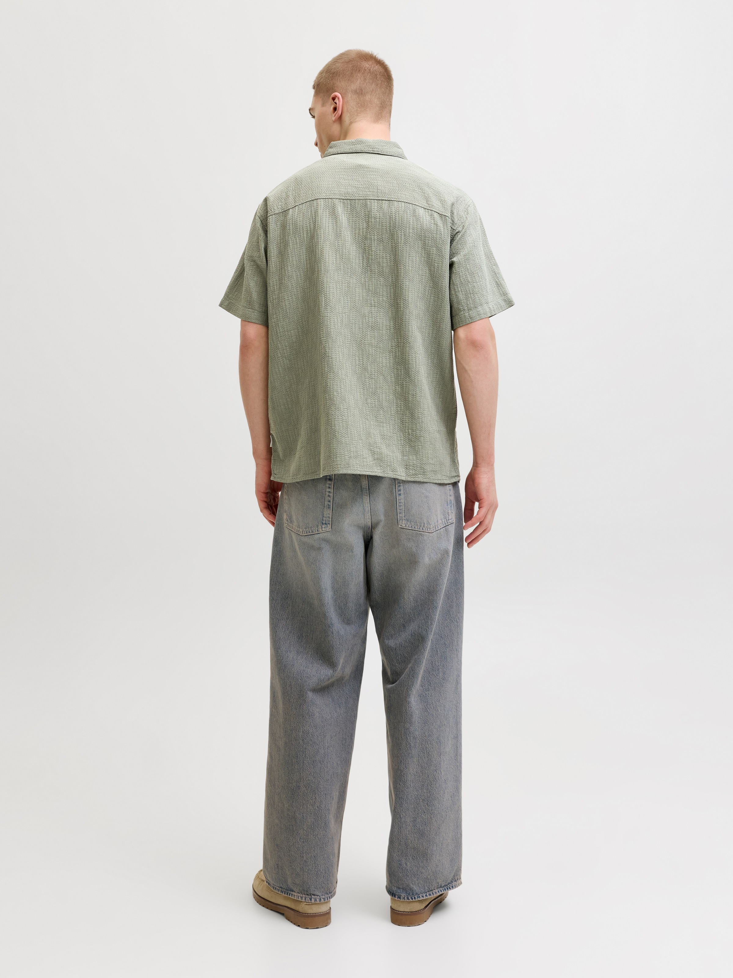 Jack & Jones Kurzarmhemd »JORMONTAUK WAVY TEXTURE SHIRT SS SN« Baumwolle, relaxed fit