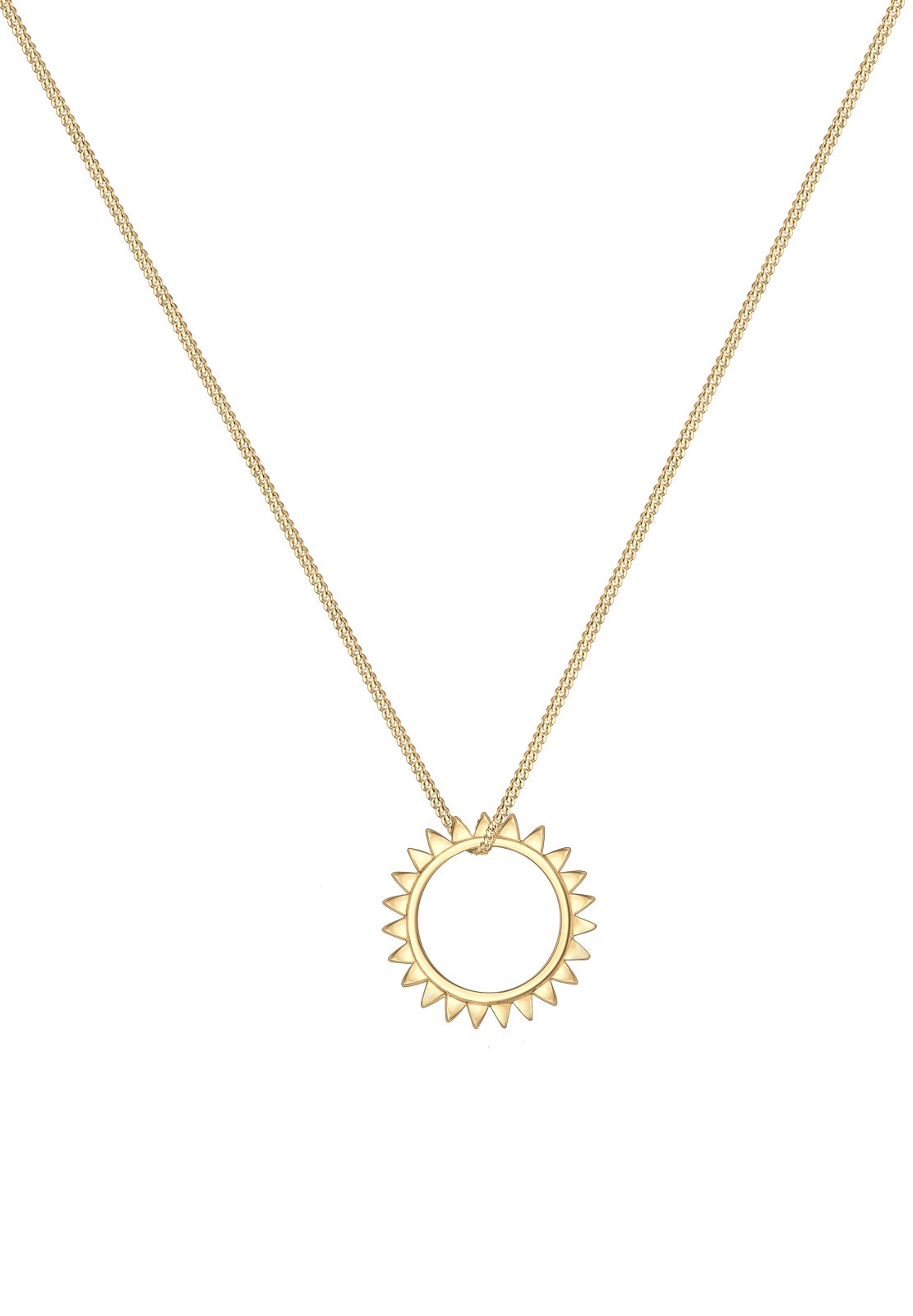 Elli Kette mit Anhänger »Anhänger Sonne 925 Sterling Silber vergoldet«