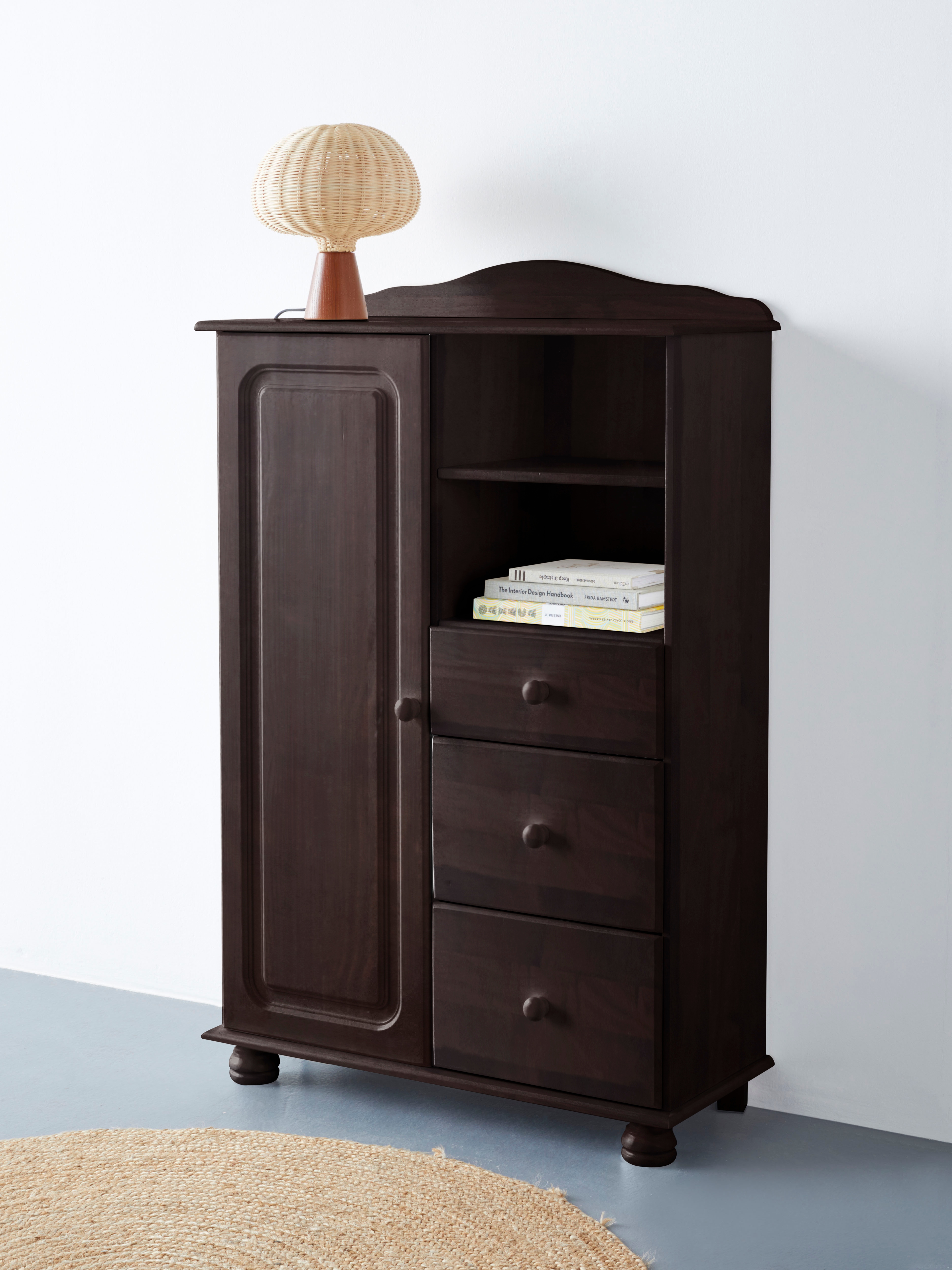 OTTO home Highboard "Mette" Stauraumschrank mit 3 Schubladen und verstellbaren Einlegeböden