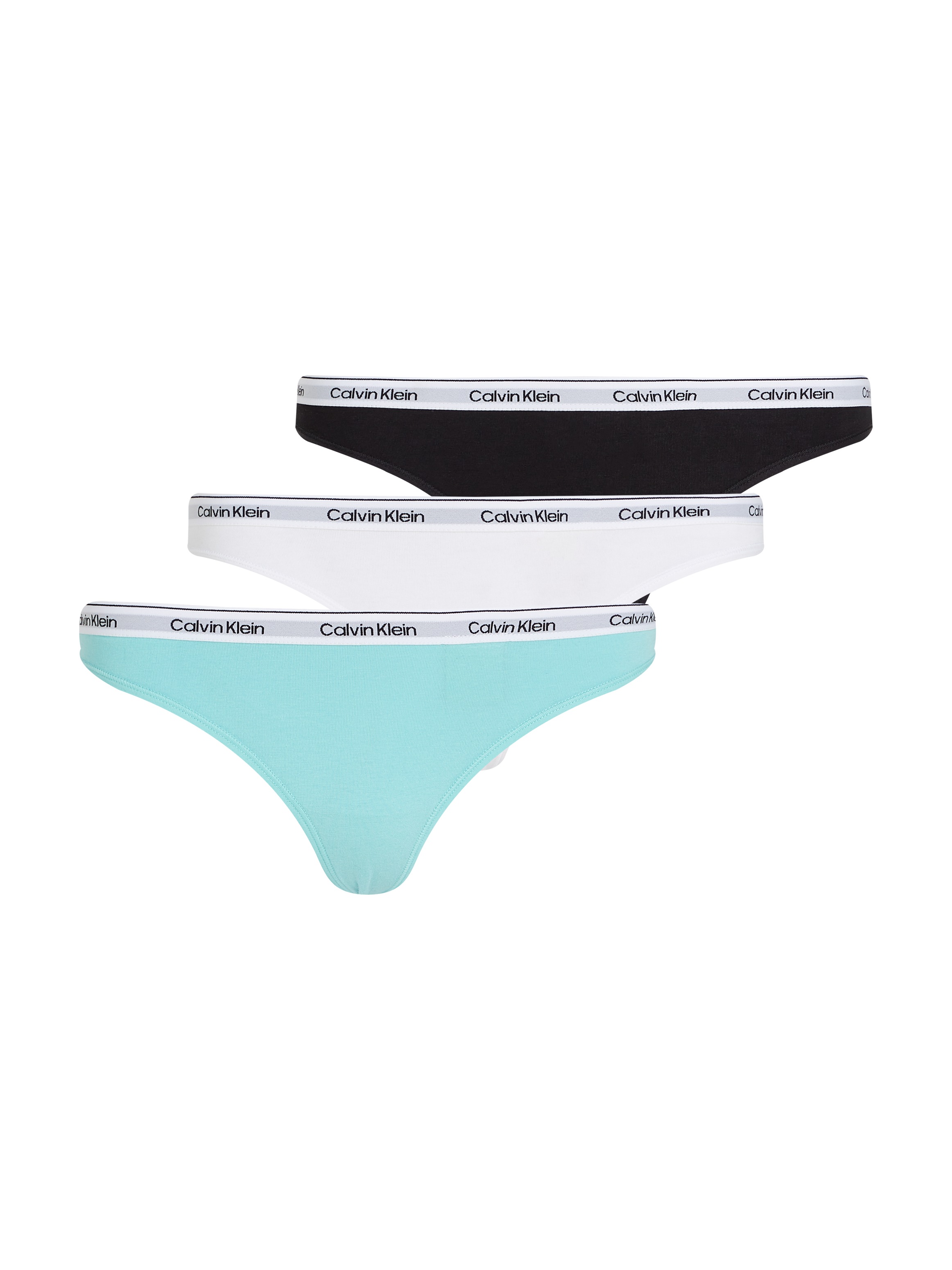 Calvin Klein Underwear Tanga »3 PACK THONG (LOW-RISE)«, (3 St.), String low waist mit Logobund