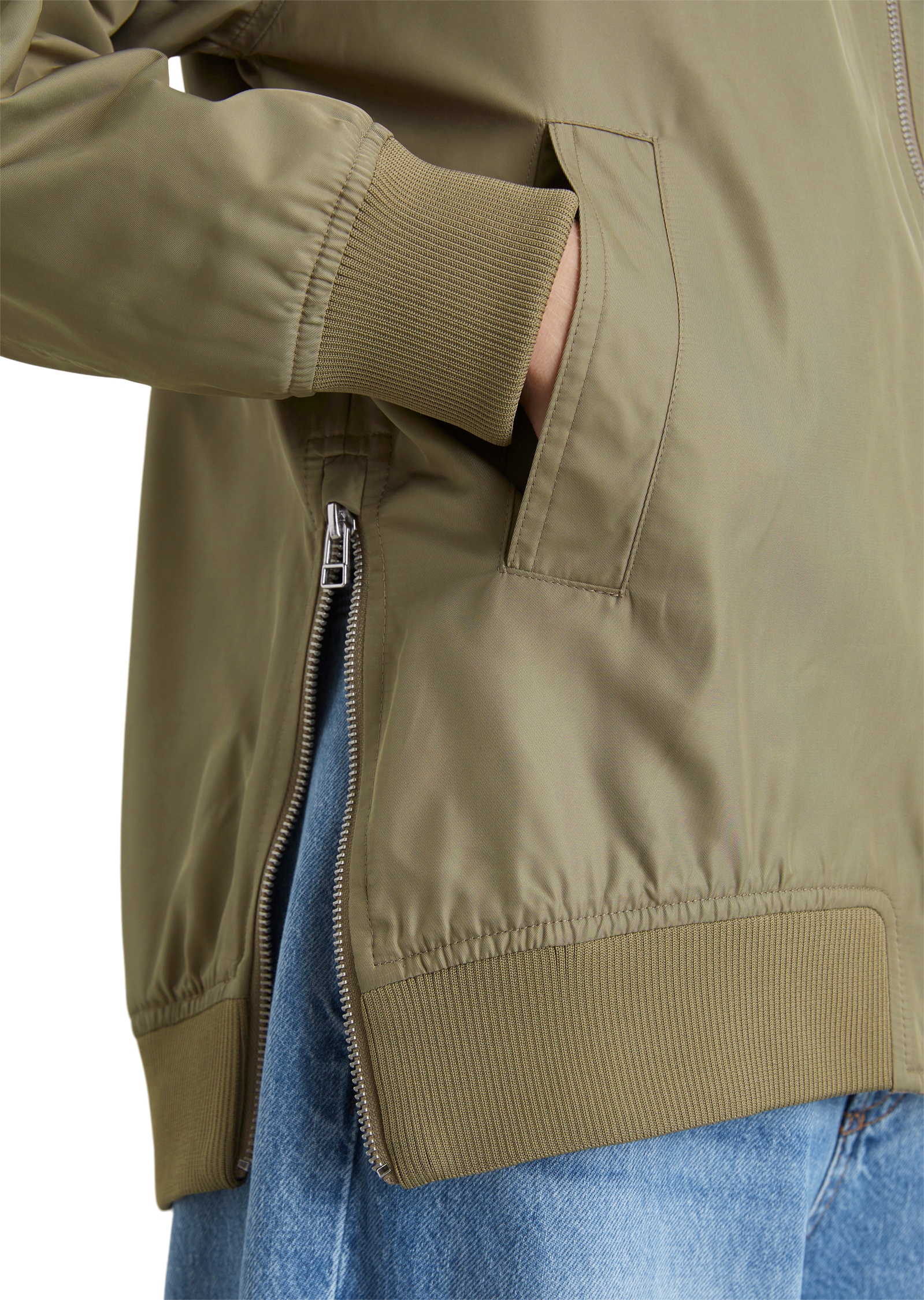 Marc O'Polo DENIM Outdoorjacke »aus recyceltem Polyester-Twill«, ohne Kapuze