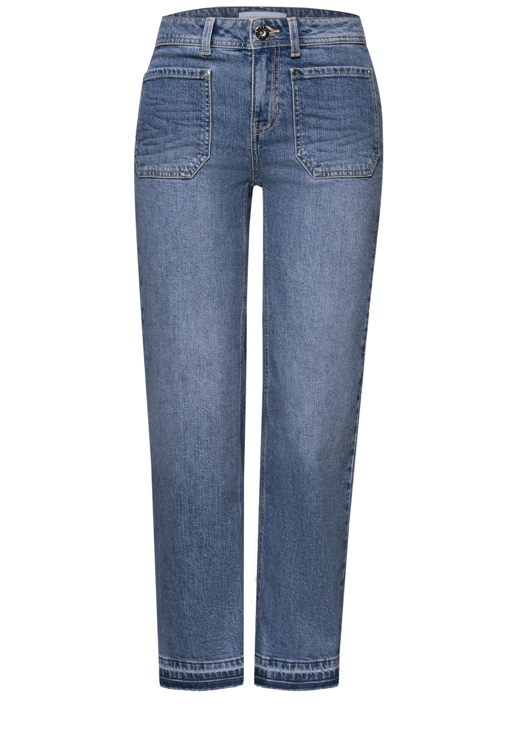 STREET ONE Straight-Jeans »Style Amalia« mit Saumdetail