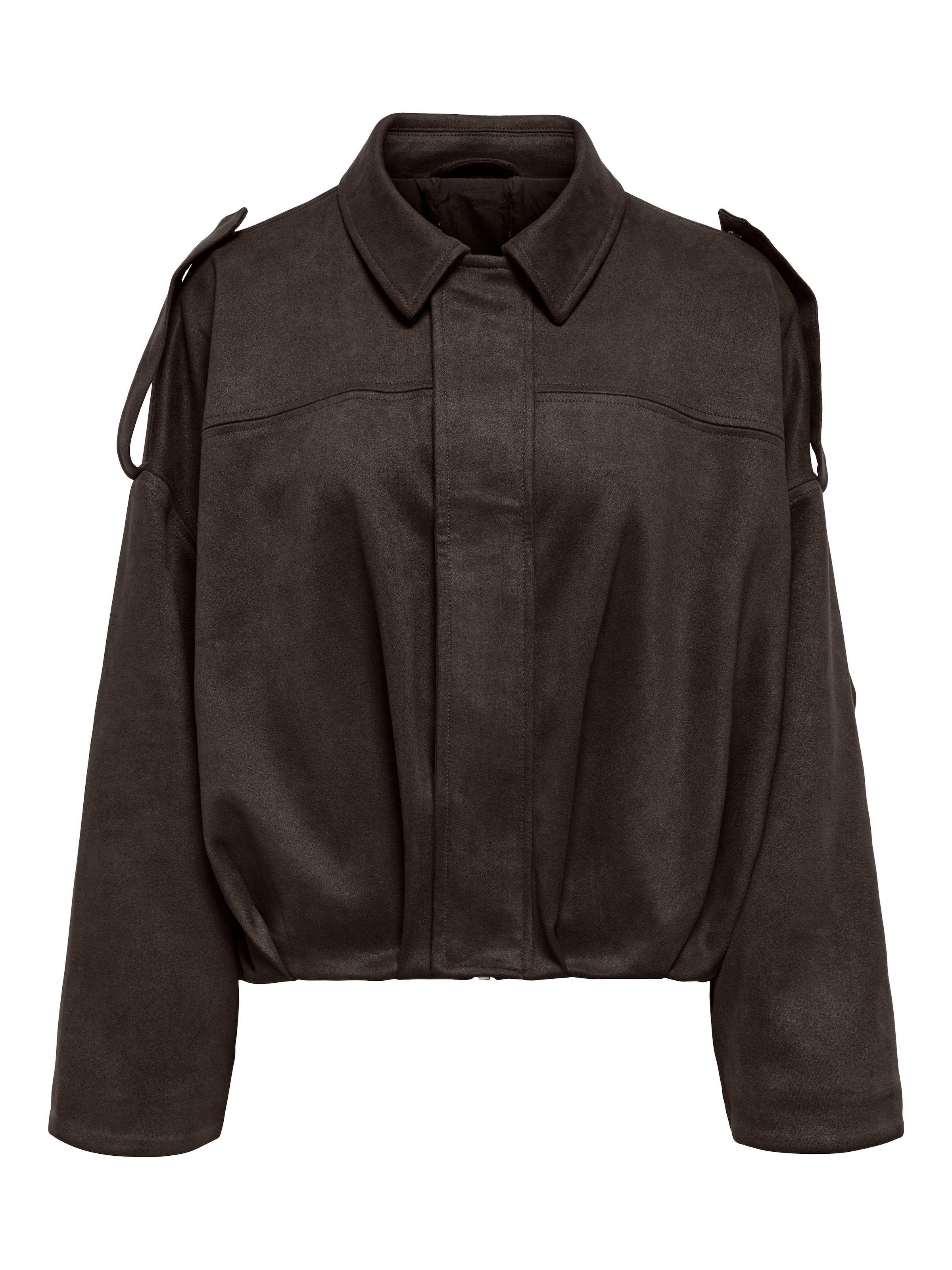 ONLY Blouson »ONLMOON-STINA FAUX SUEDE BOMBER PNT NOOS« Materialmix, Wildlederimitat
