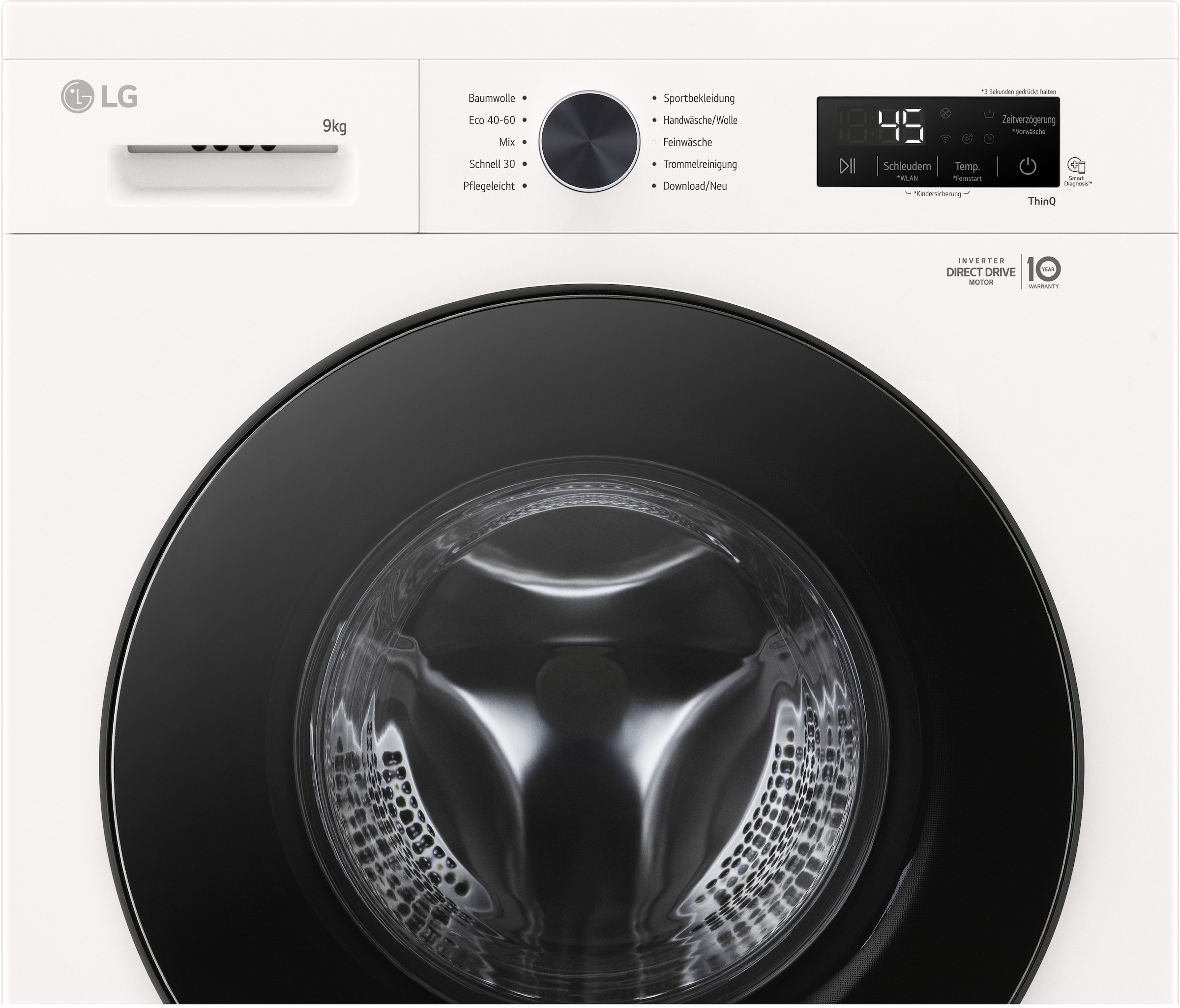 LG Waschmaschine VB »F4WB309Y«, 9 kg, 1350 U/min, Freistehend mit Unterbaumöglichkeit