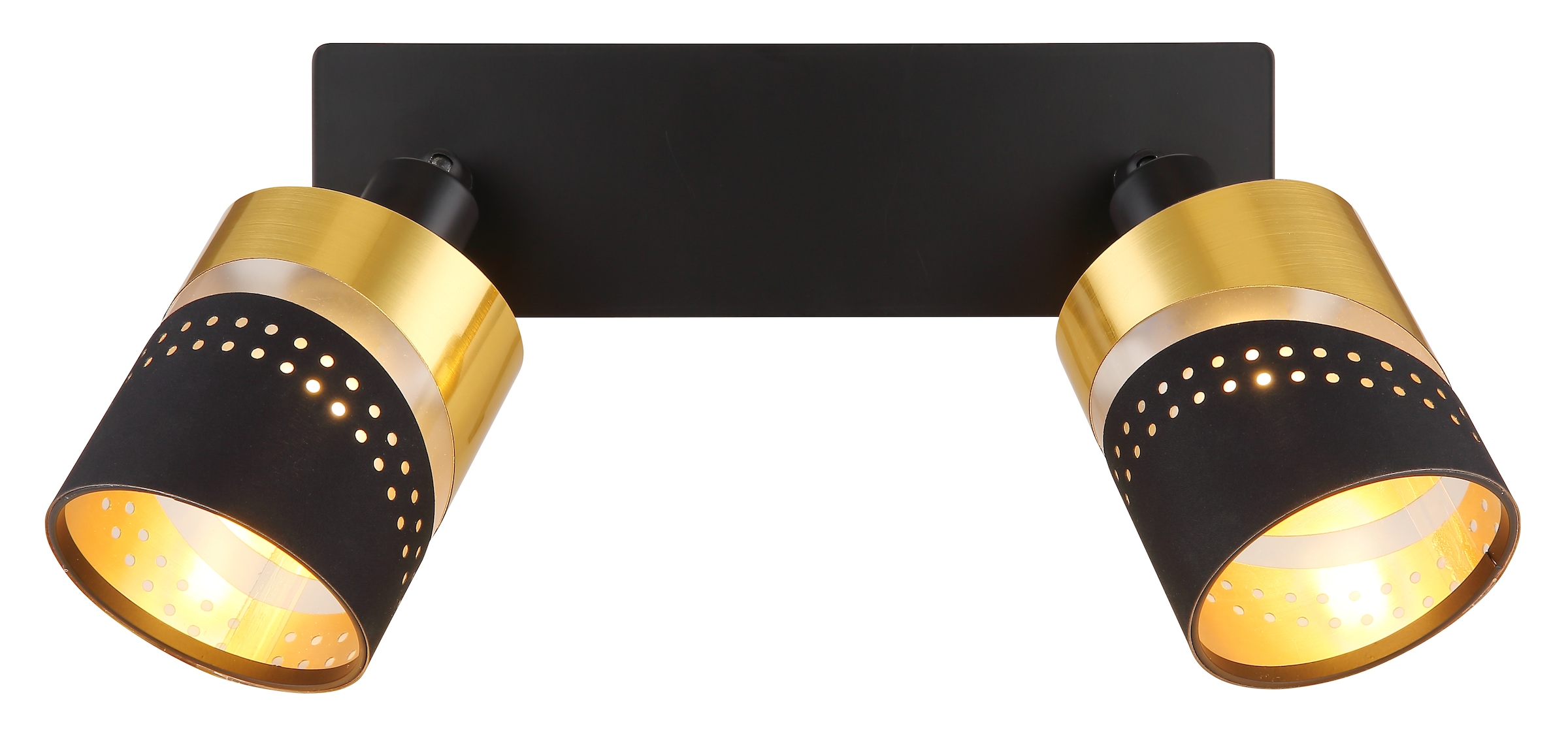 GLOBO LIGHTING Deckenstrahler »OR«, Leuchtmittel E14 | ohne Leuchtmittel, Deckenspot/schwarz/goldfarben/Flur/Wohnzimmer/Schlafzimmer