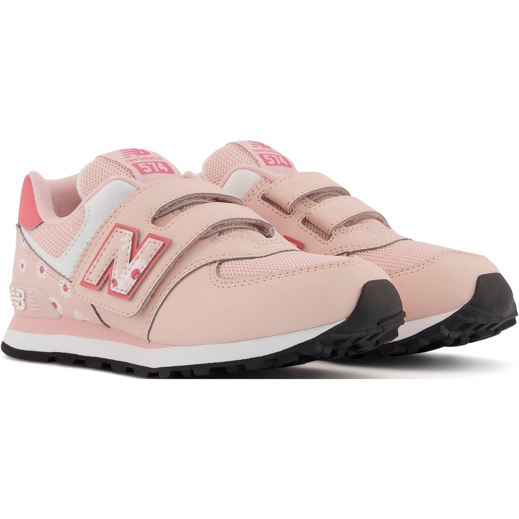 Schuhe Mädchenschuhe New Balance Sneaker »PV 574 Flower Power« rosa-geblümt Schuhe Mädchenschuhe New Balance Sneaker »PV 574 Flower Power« rosa-geblümt