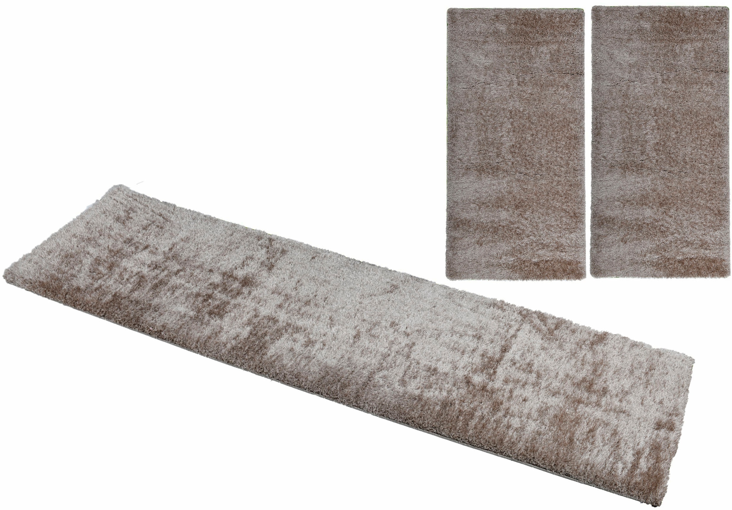 my home Bettumrandung "Malin" Höhe 43 mm 3 Stk. tlg. Hochflor, Shaggy, Uni- günstig online kaufen