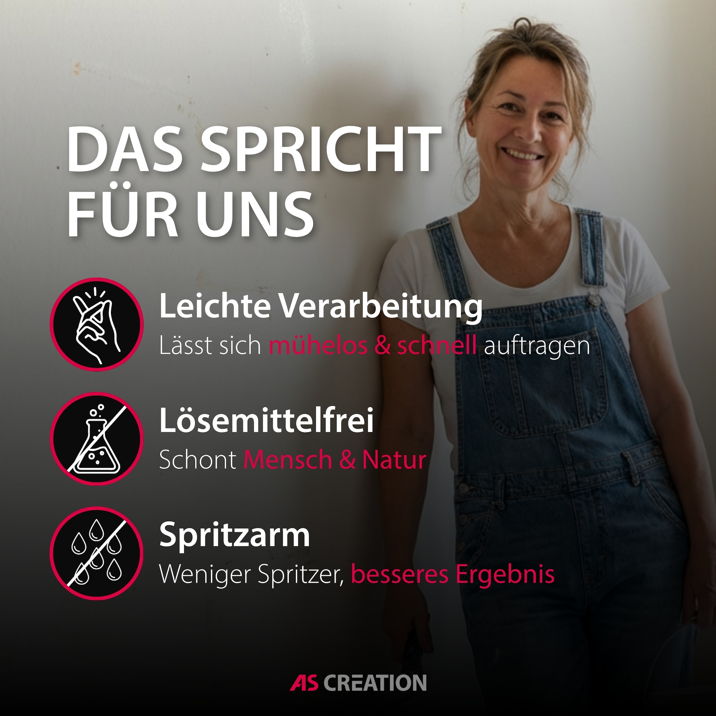 A.S. Création Wand- und Deckenfarbe »Seidenmatt Innenfarbe THE COLOR KITCHEN« für Wohnzimmer Schlafzimmer Flur Küche, versch. Grautöne