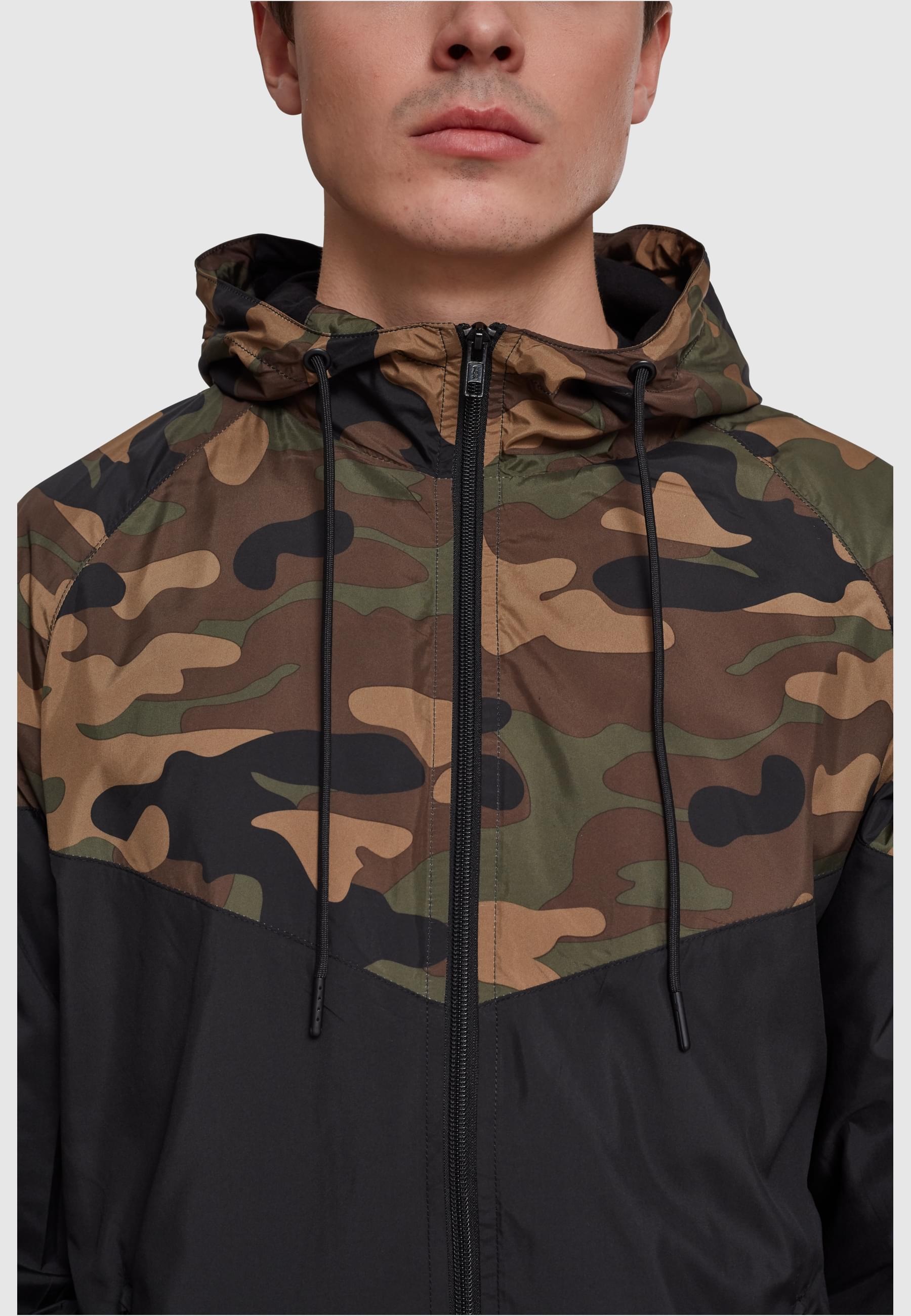 URBAN CLASSICS Anorak »Urban Classics Herren Pattern Arrow Windrunner«, (1 St.), mit Kapuze