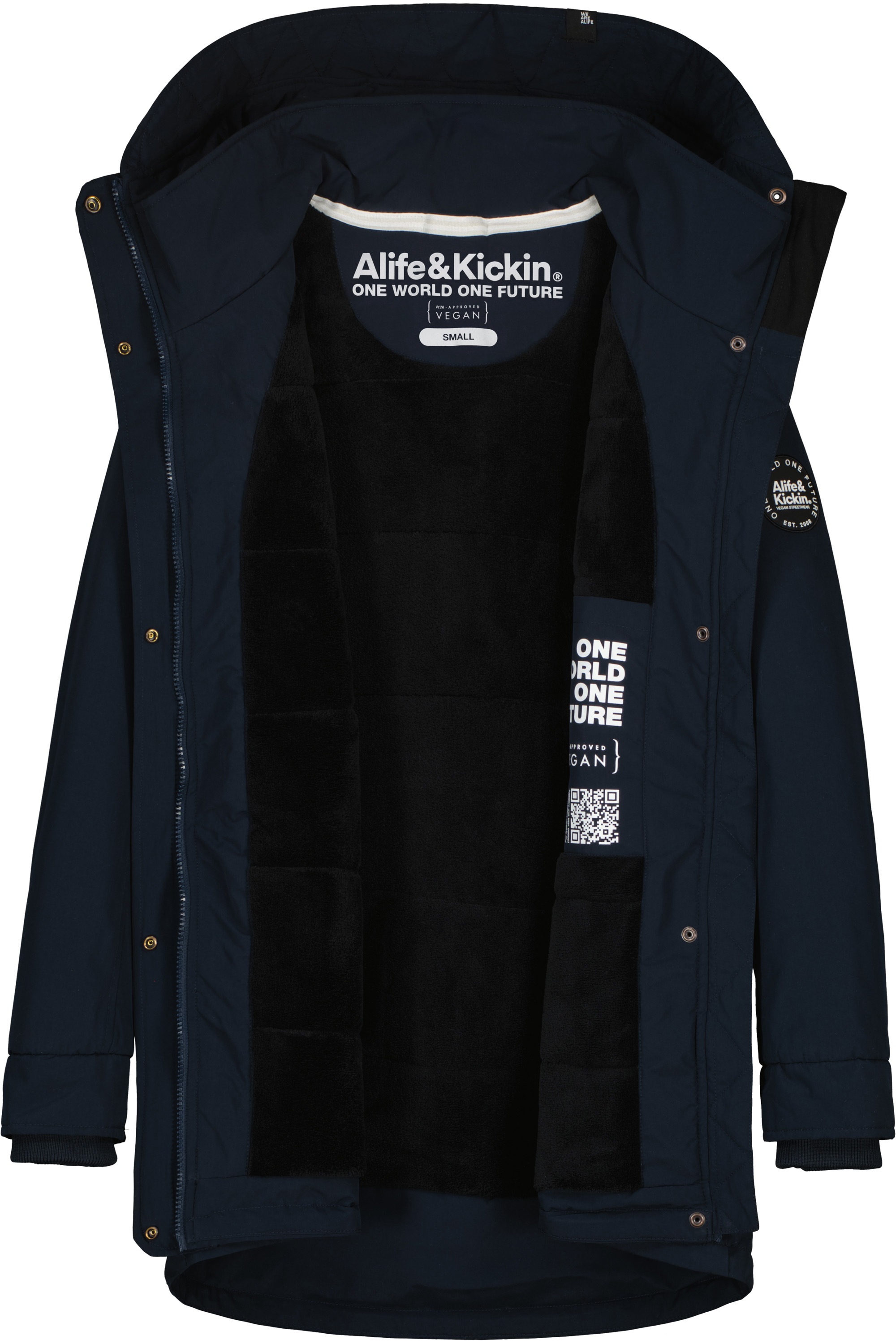 Alife & Kickin Winterjacke »Damen FloraAK A«, mit Kapuze, Gefütterte Winterjacke mit kuscheligem Innenfell und großer Kapuze