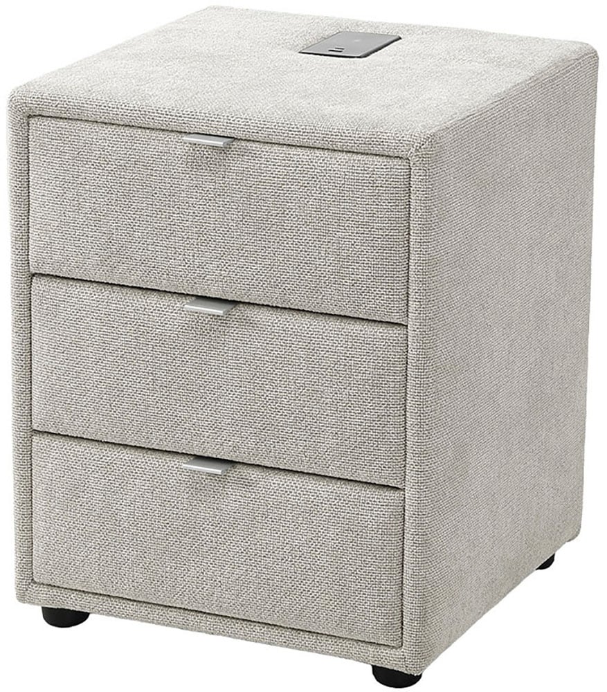 Jockenhöfer Gruppe Nachtkonsole "Lissy mit 3 Schubladen" mit induktiver Lad günstig online kaufen