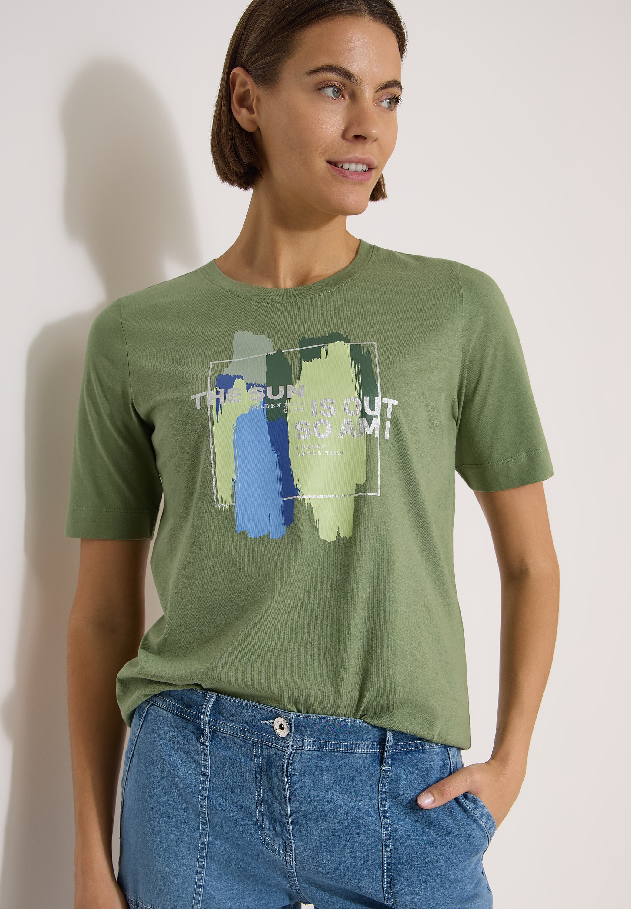 Cecil T-Shirt aus reiner Baumwolle