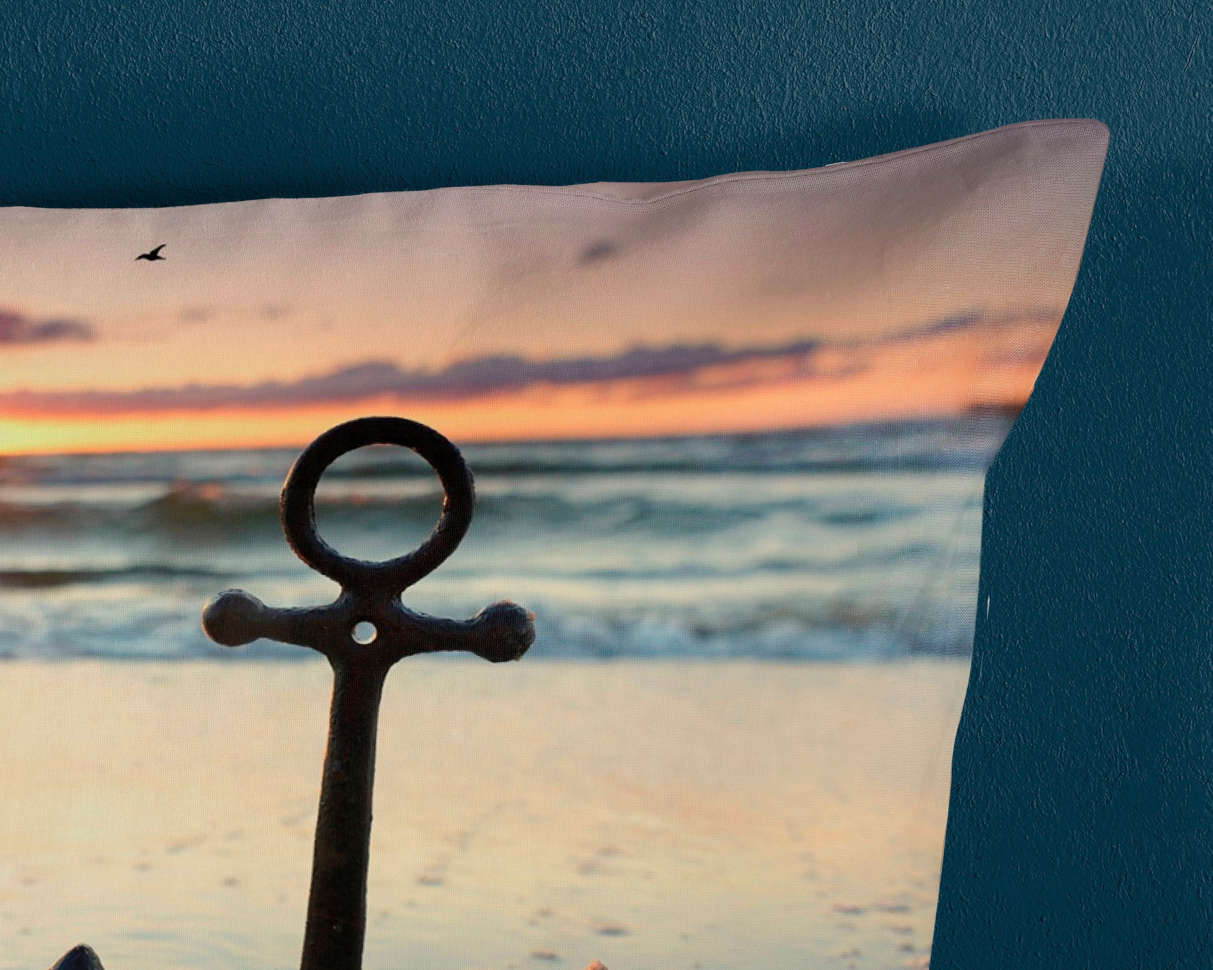 good morning Wendebettwäsche »Mar«, Baumwolle, 135x200, Reißverschluss, Wendeoptik, Strand, Meer, Maritim