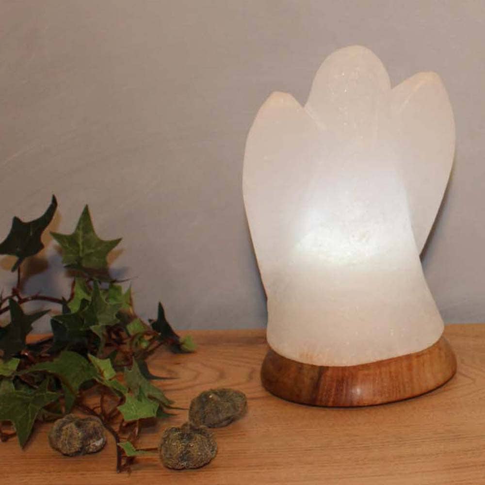 HIMALAYA | »Engel«, ein Salzkristall kaufen Stein H: jeder ca.19 aus - DREAMS cm SALT Handgefertigt BAUR Unikat, Salzkristall-Tischlampe