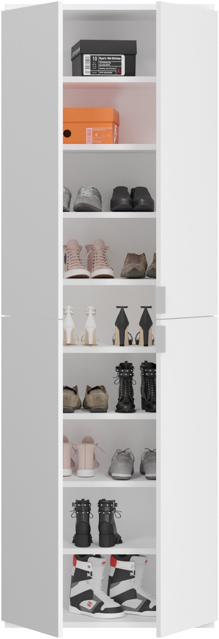 INOSIGN Garderoben-Set »Trondheim, Breite 213 cm, 6-teilig, bestehend aus:«, (Set, 5 St.), 3x Garderobenschrank, 1 Kommode, 1 Garderobenstange, 1 Ablageboden