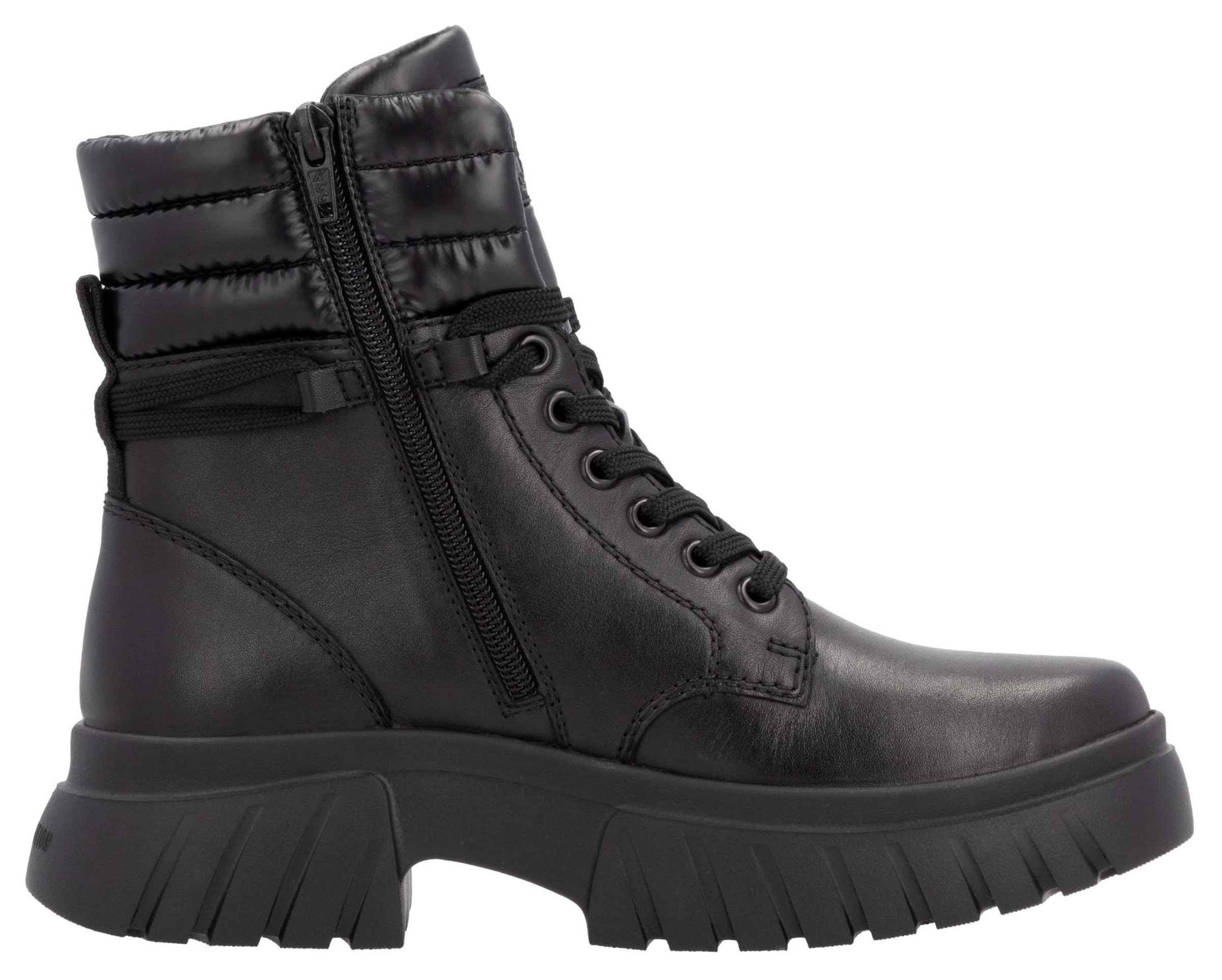 Rieker EVOLUTION Schnürboots, Stiefelette, Plateauboots mit Schaftrandpolsterung