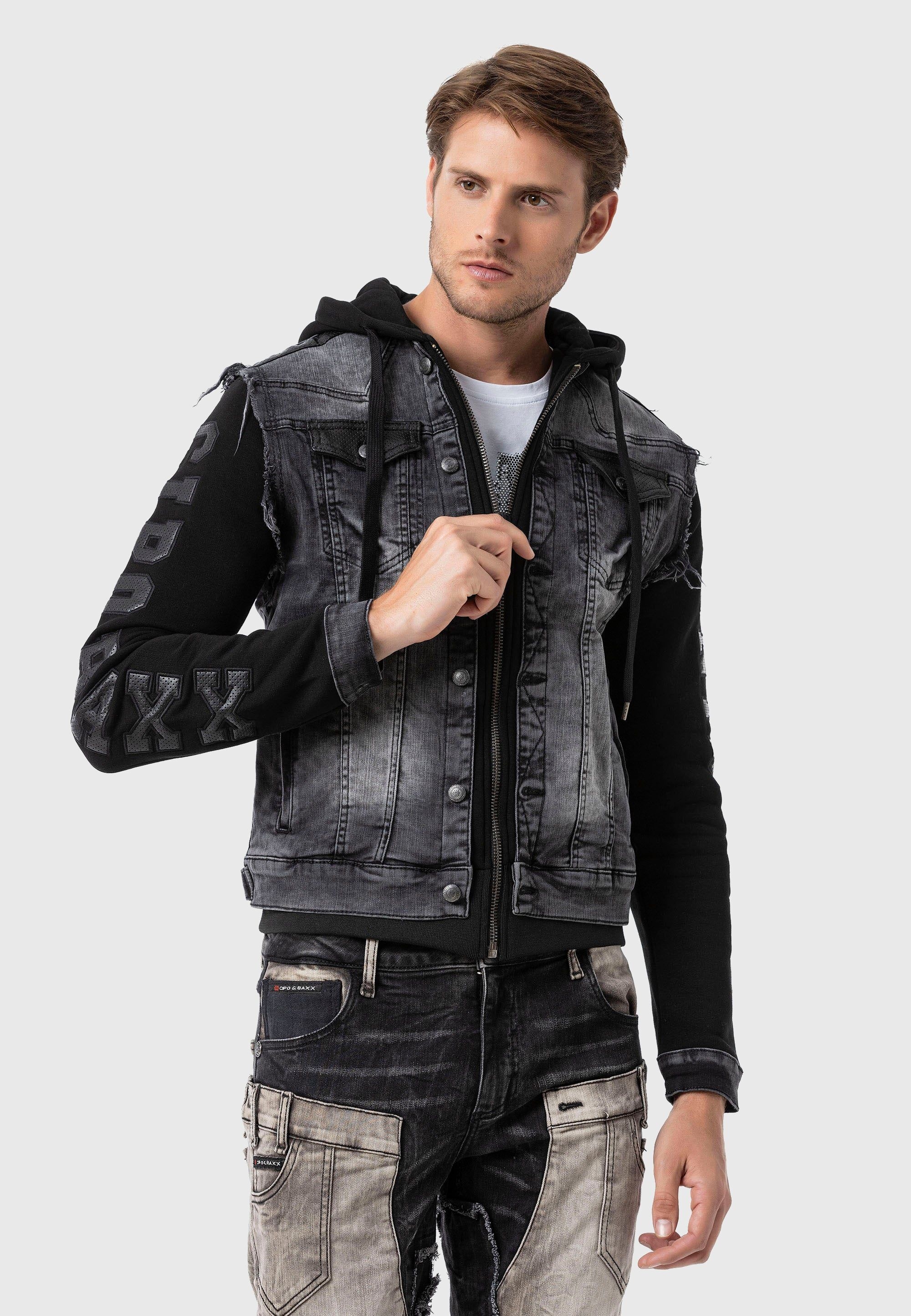 Cipo & Baxx Outdoorjacke »Jacke«, mit Kapuze, mit abnehmbarer Innenjacke