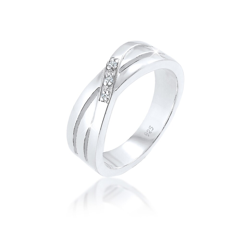 Verlobungsring »Cross Over Verlobung Diamant 0.015 ct. 925 Silber«