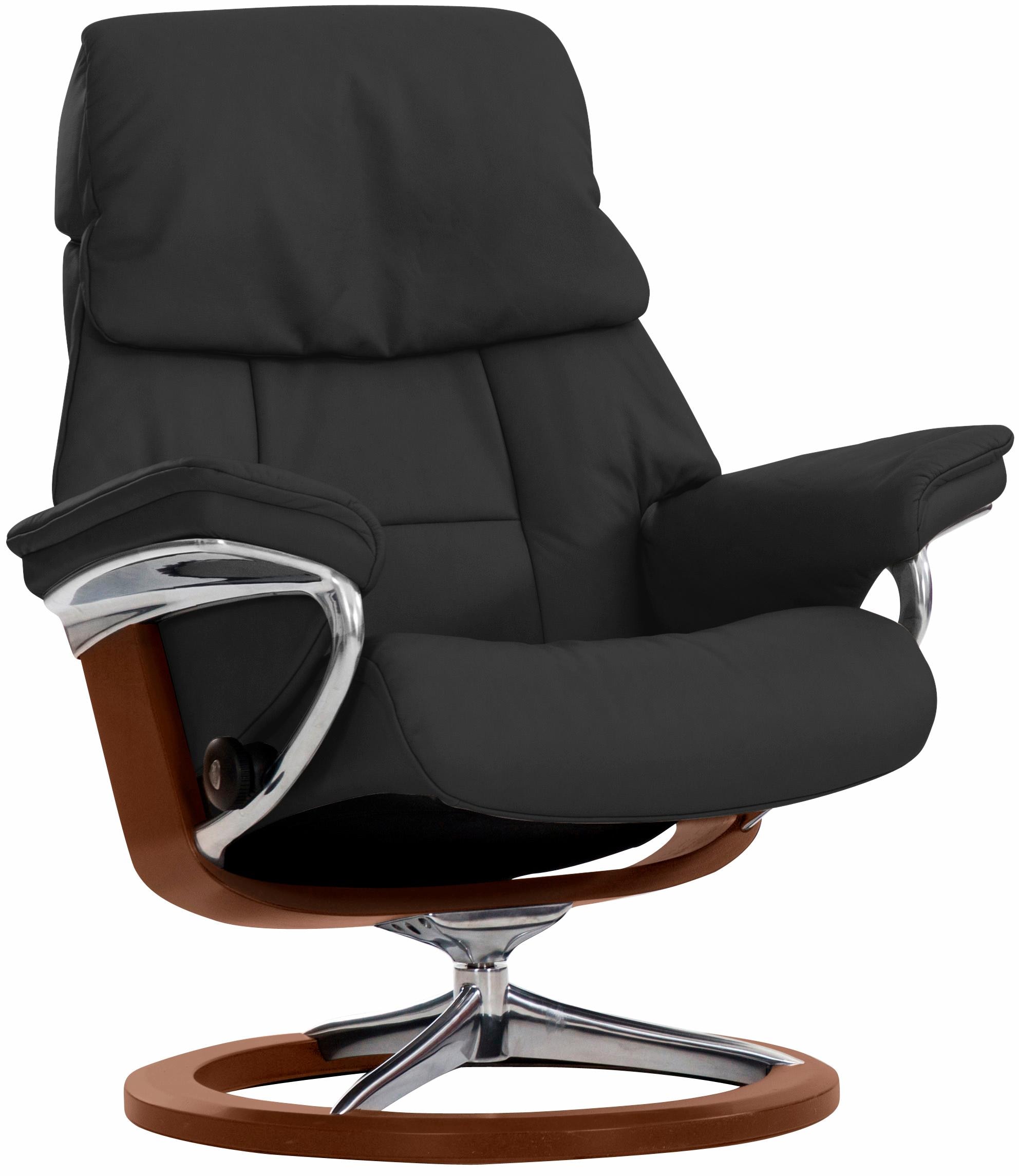 Stressless Relaxsessel "Ruby" mit Signature Base, Größe S, Gestell Eiche, Wenge, Braun & Schwarz