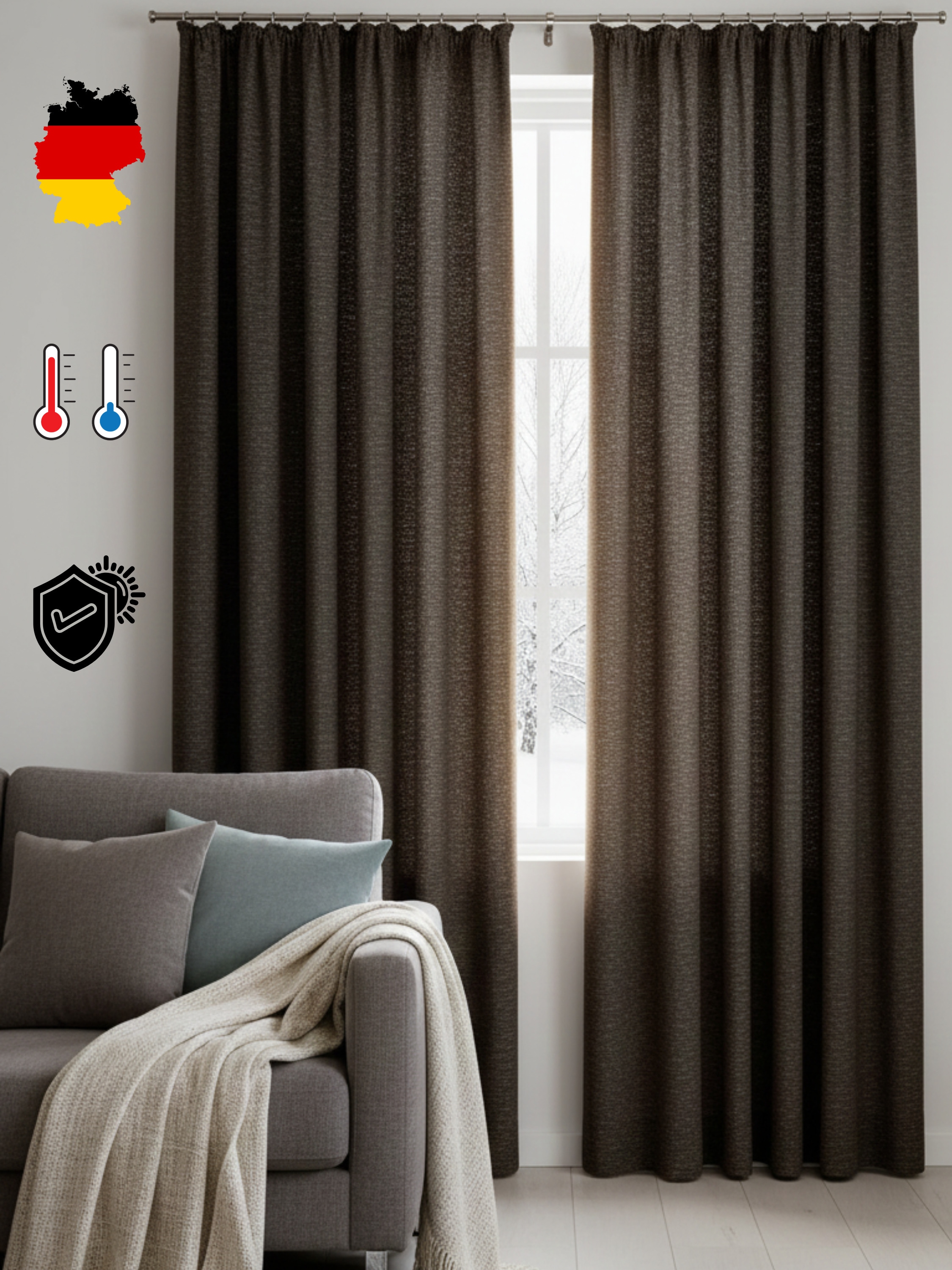 Wirth Vorhang »Trondheim B« Ösen 1 Stk. tlg.