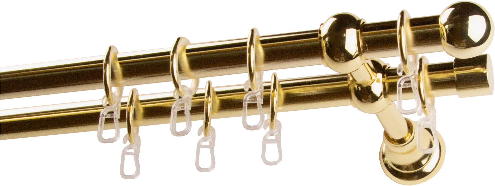 GARESA Gardinenstange "ANDREA" Ø 20 mm 2 läufig-läufig Wunschmaßlänge Vorha günstig online kaufen