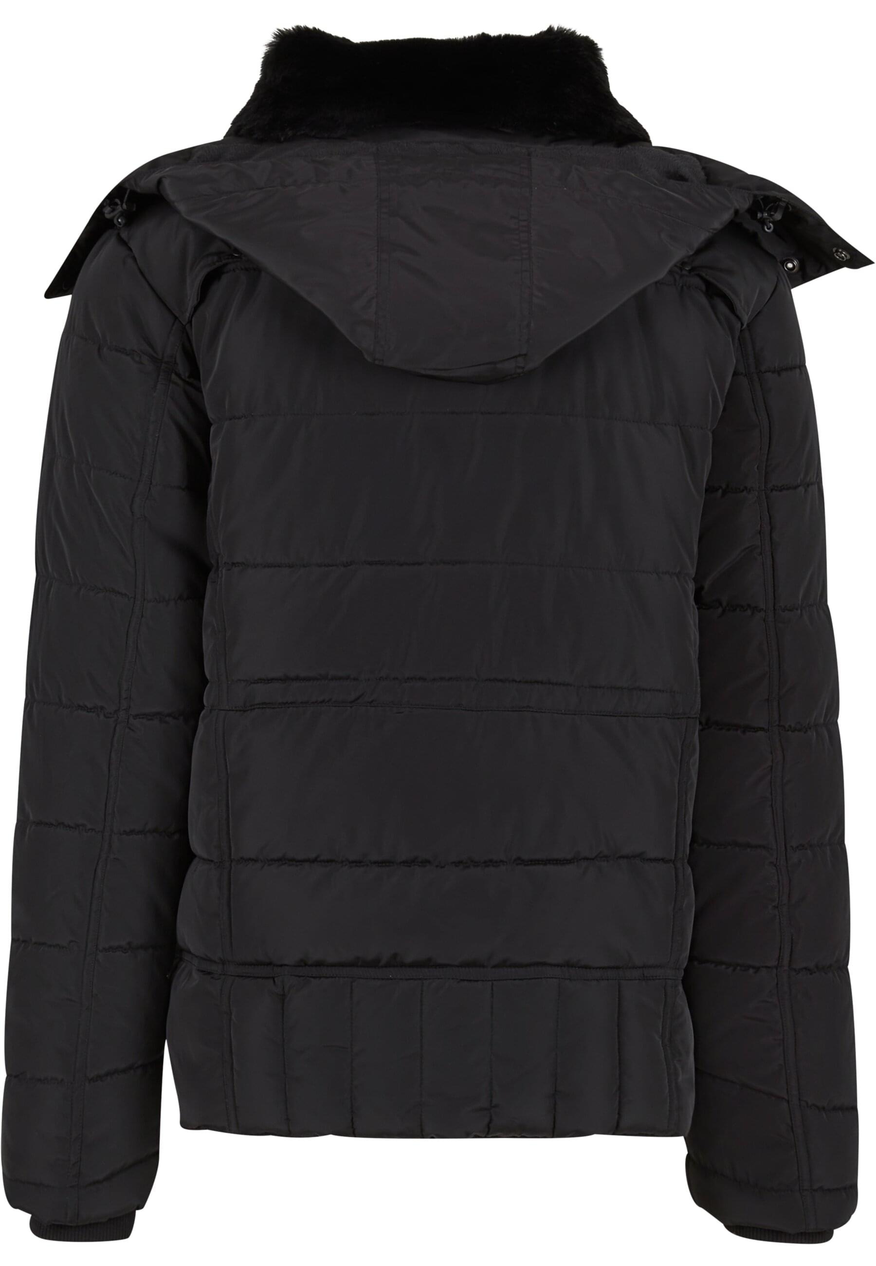 URBAN CLASSICS Winterjacke »Urban Classics Puffer Jacket With Detachable Fur Collar«, (1 St.), ohne Kapuze