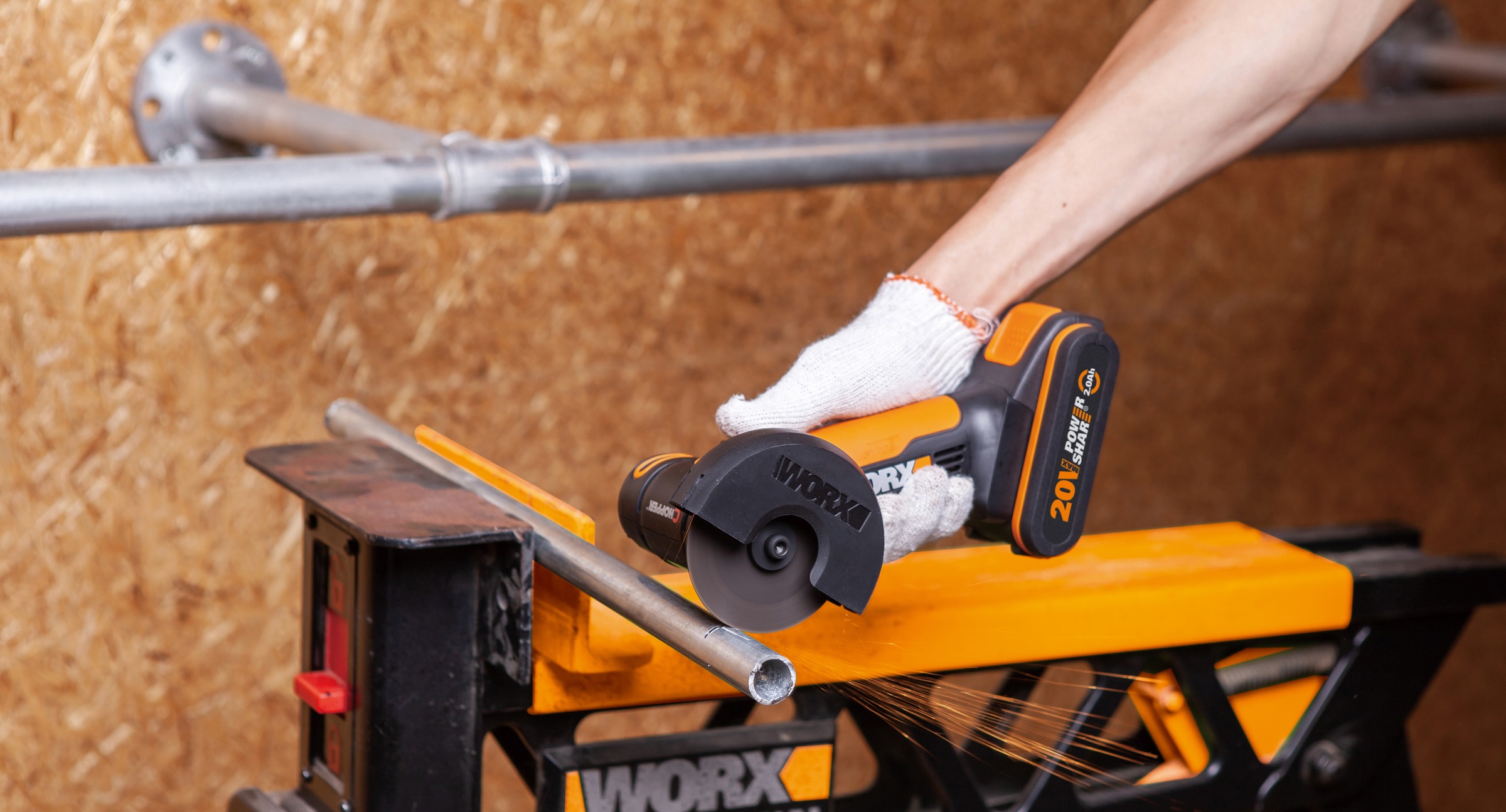 Worx Akku-Winkelschleifer »WX801.9 Chopper«, ohne Akku & Ladegerät