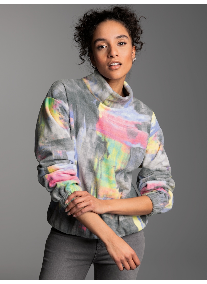 Trigema Fleecepullover »TRIGEMA Oversized Fleecepullover mit Stehkragen«
