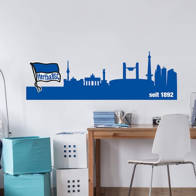 Wall-Art Wandtattoo »Fußball Hertha BSC Skyline«, (1 St.) bestellen | BAUR