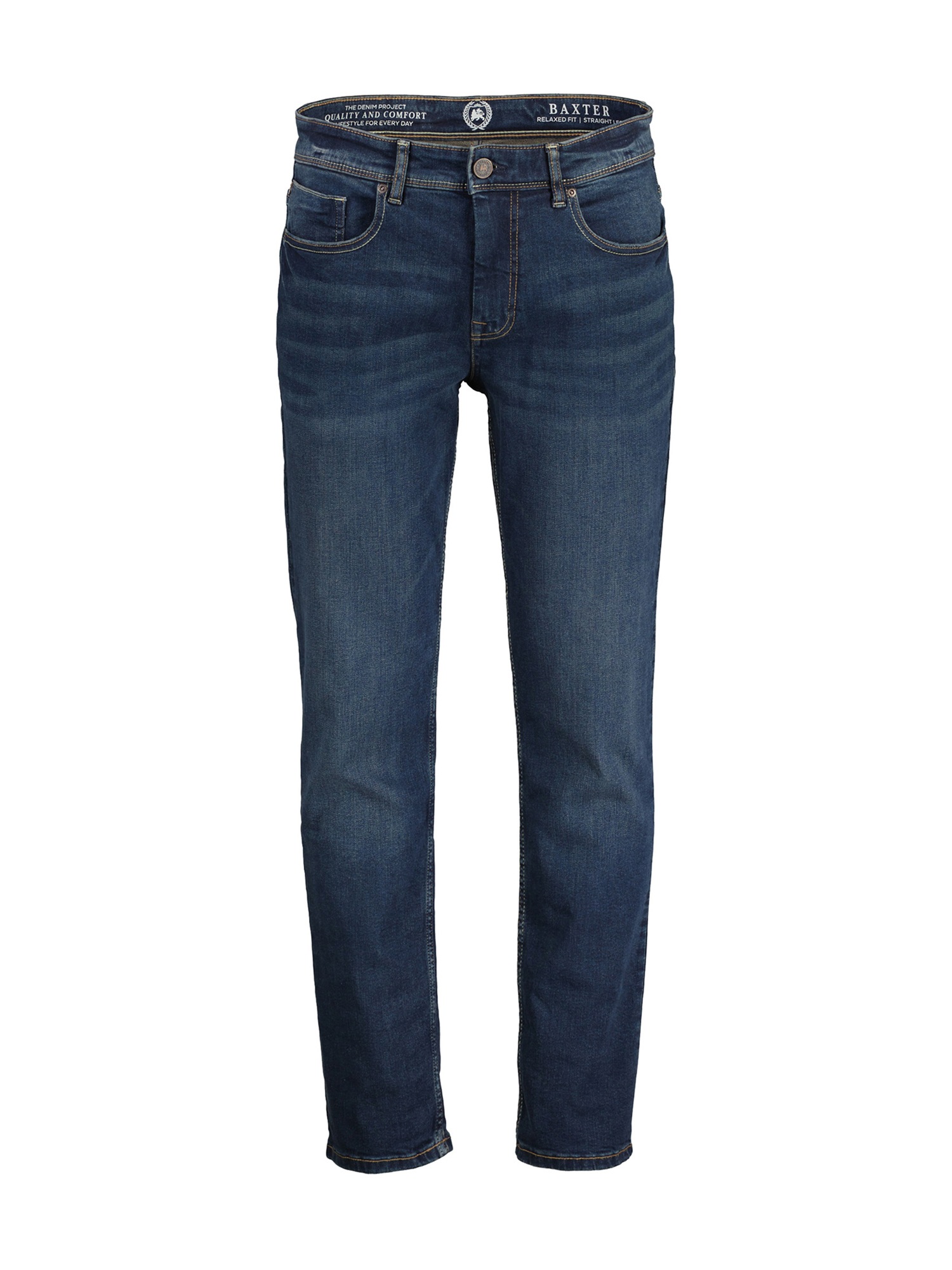 Relax-fit-Jeans LERROS "Baxter Relaxed Fit Jeans – Bequemer Stretch 5‑Pocket Denim", Herren, Gr. 40, Länge 32, blau (classic navy), 99% Baumwolle, 1% Elasthan, Jeans, Bequeme Stretch-Jeans - pflegeleicht, ideal für Alltag & Freizeit