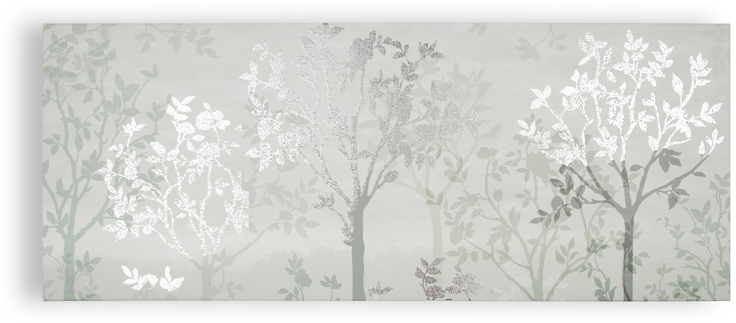 LAURA ASHLEY Leinwandbild "Misty Woodland", (1 St.), Leinwandbild Metallic 100x40cm