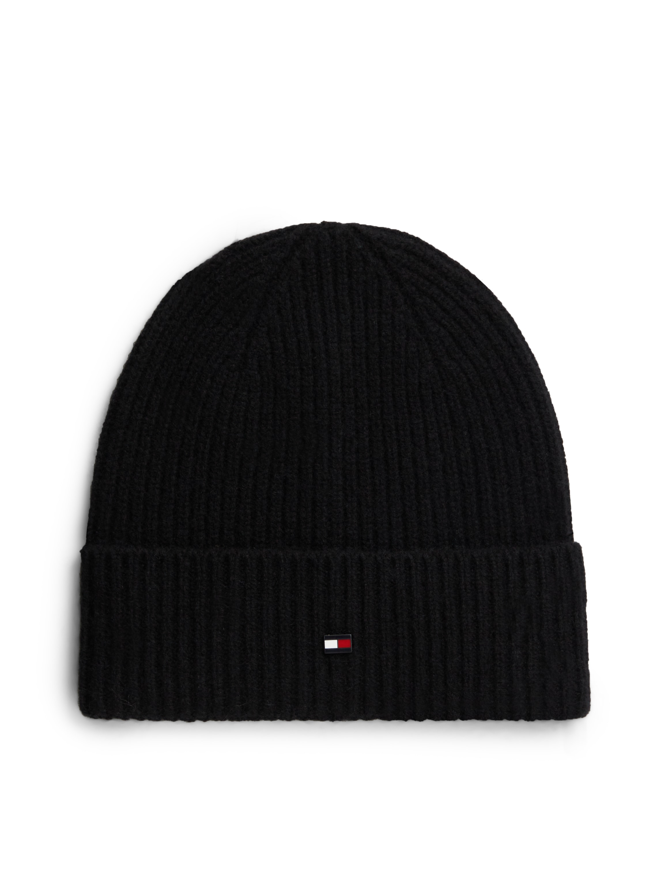 Tommy Hilfiger Strickmütze "Flag Cashmere Beanie" One Size Mit Markenlogo