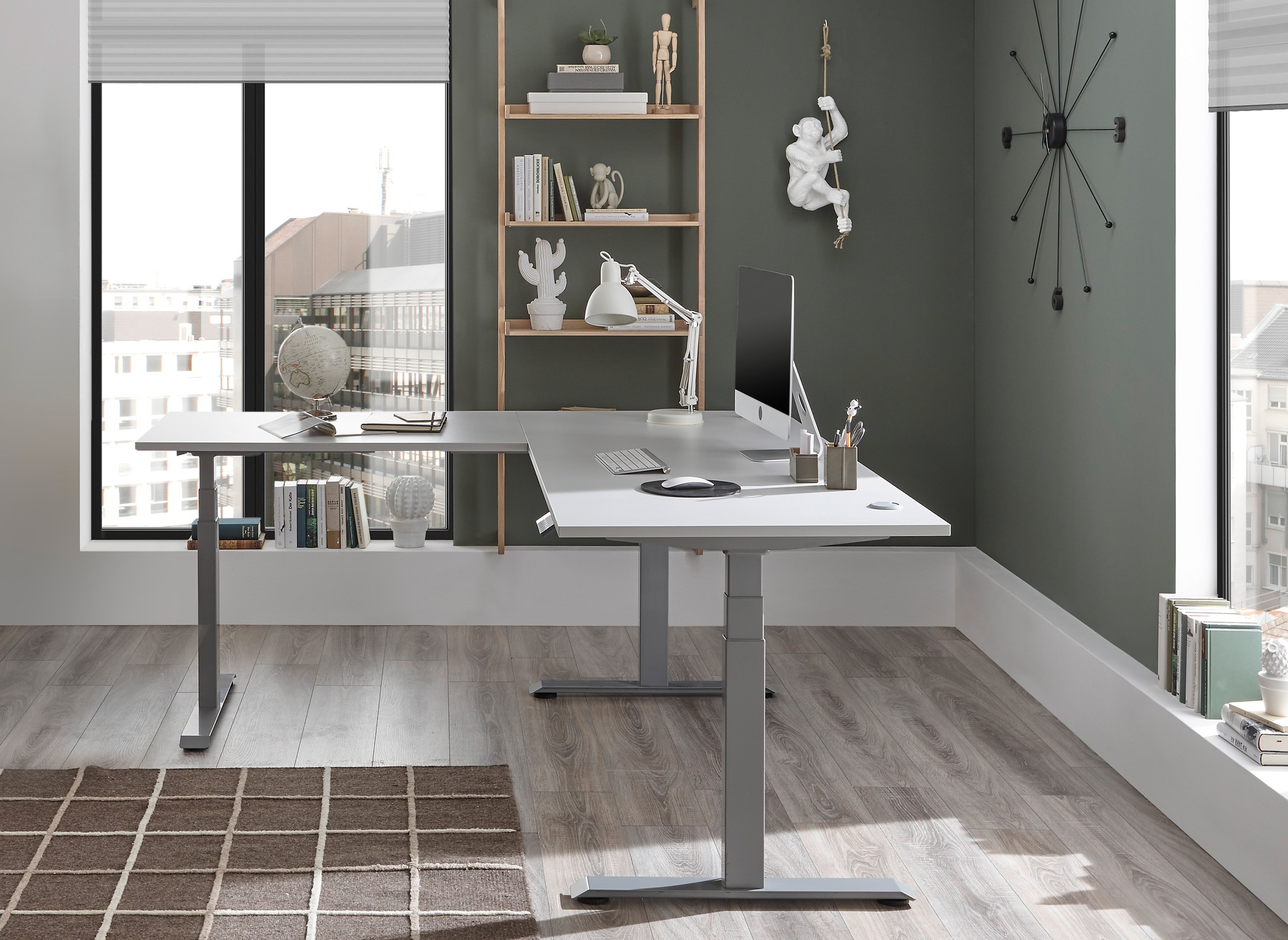 BEGA OFFICE Eckschreibtisch "Ben" 1 Stk. tlg. elektrisch höhenverstellbarer günstig online kaufen