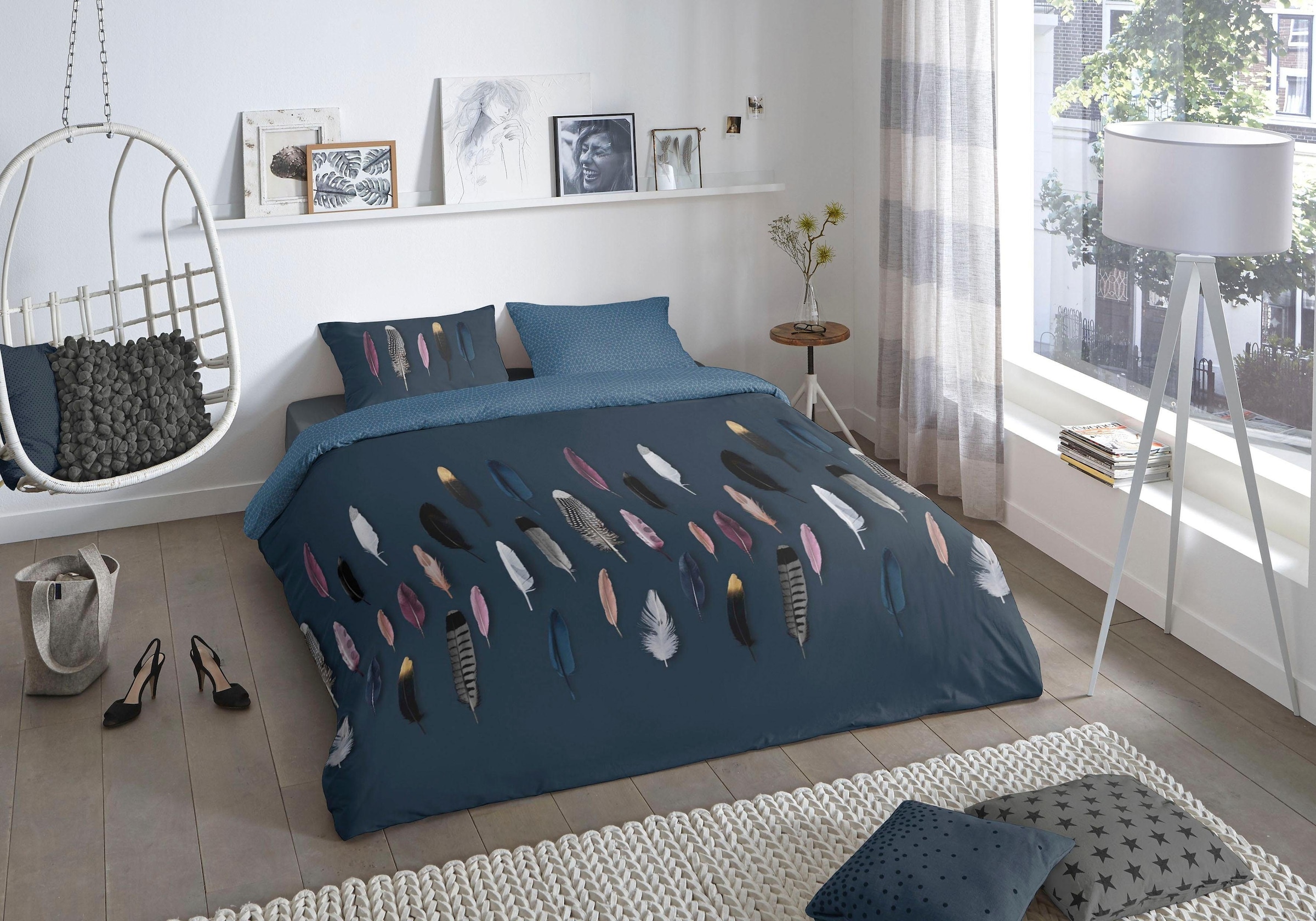 good morning Wendebettwäsche "Feathers in Gr. 135x200, 155x220 oder 200x200 günstig online kaufen