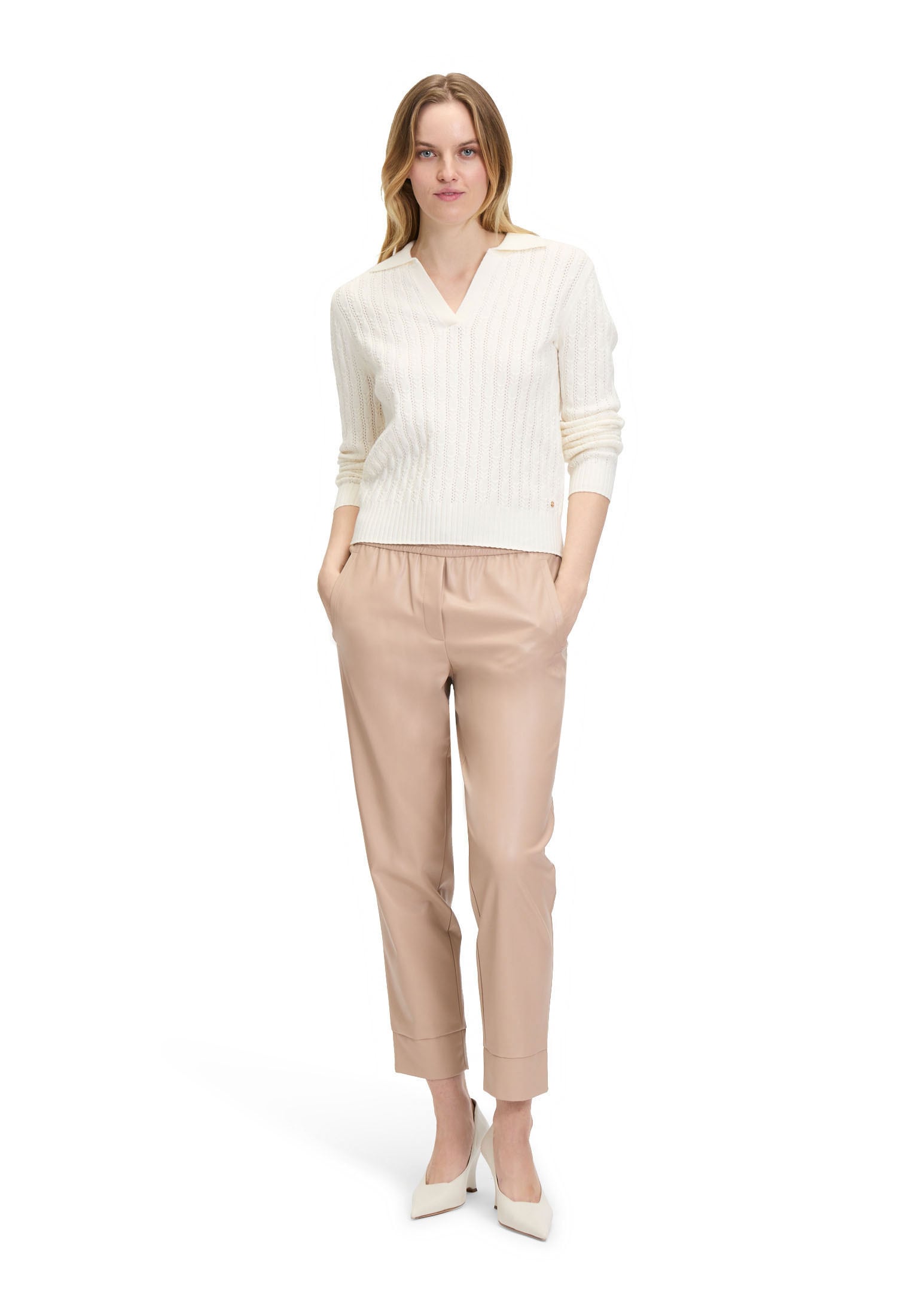Betty&Co Strickpullover »Betty & Co Strickpullover mit Kragen«, (1 tlg.), Struktur