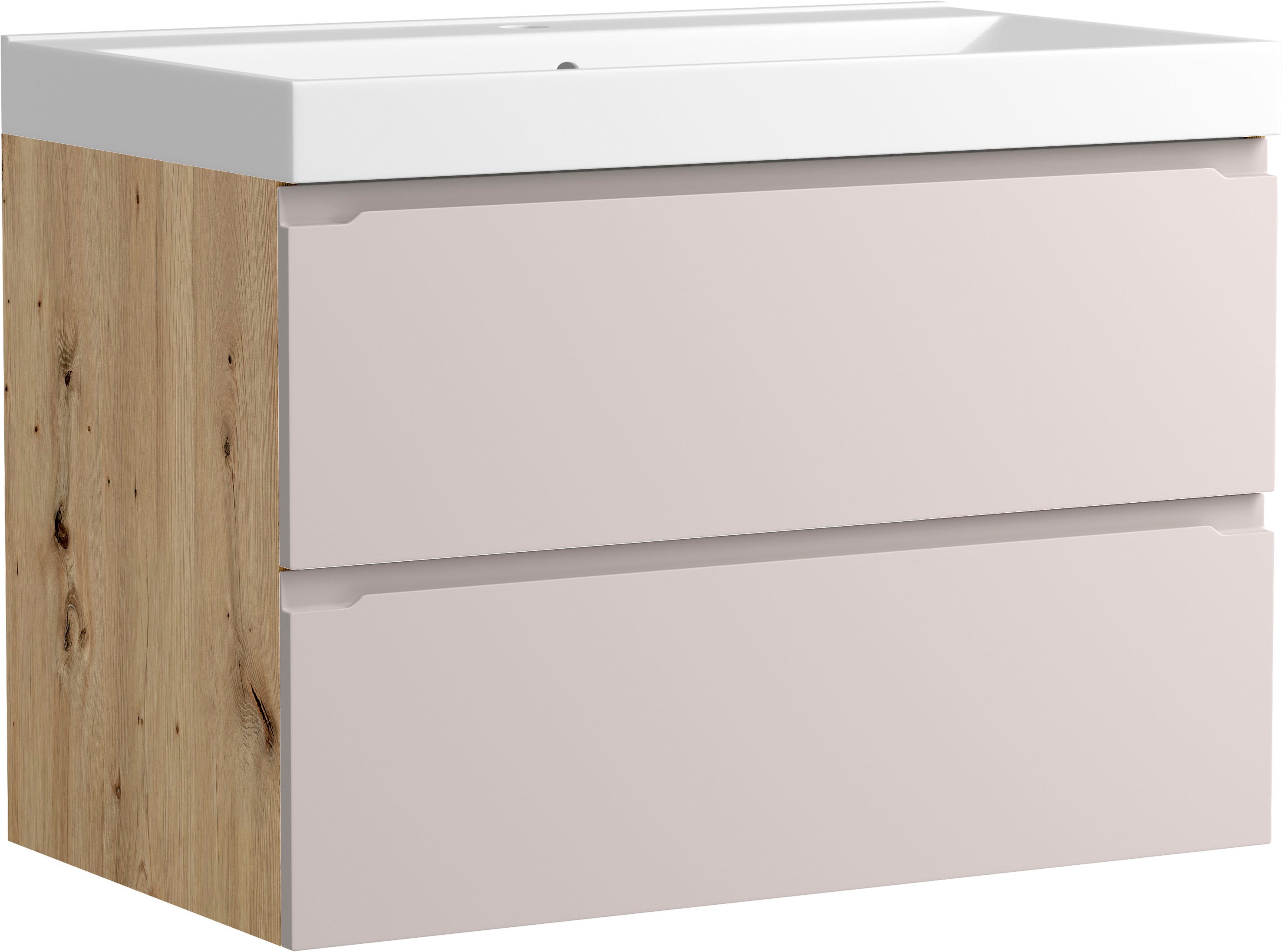 welltime Waschtisch "CABO, Waschtisch" Kaschmir, griffloses Design
