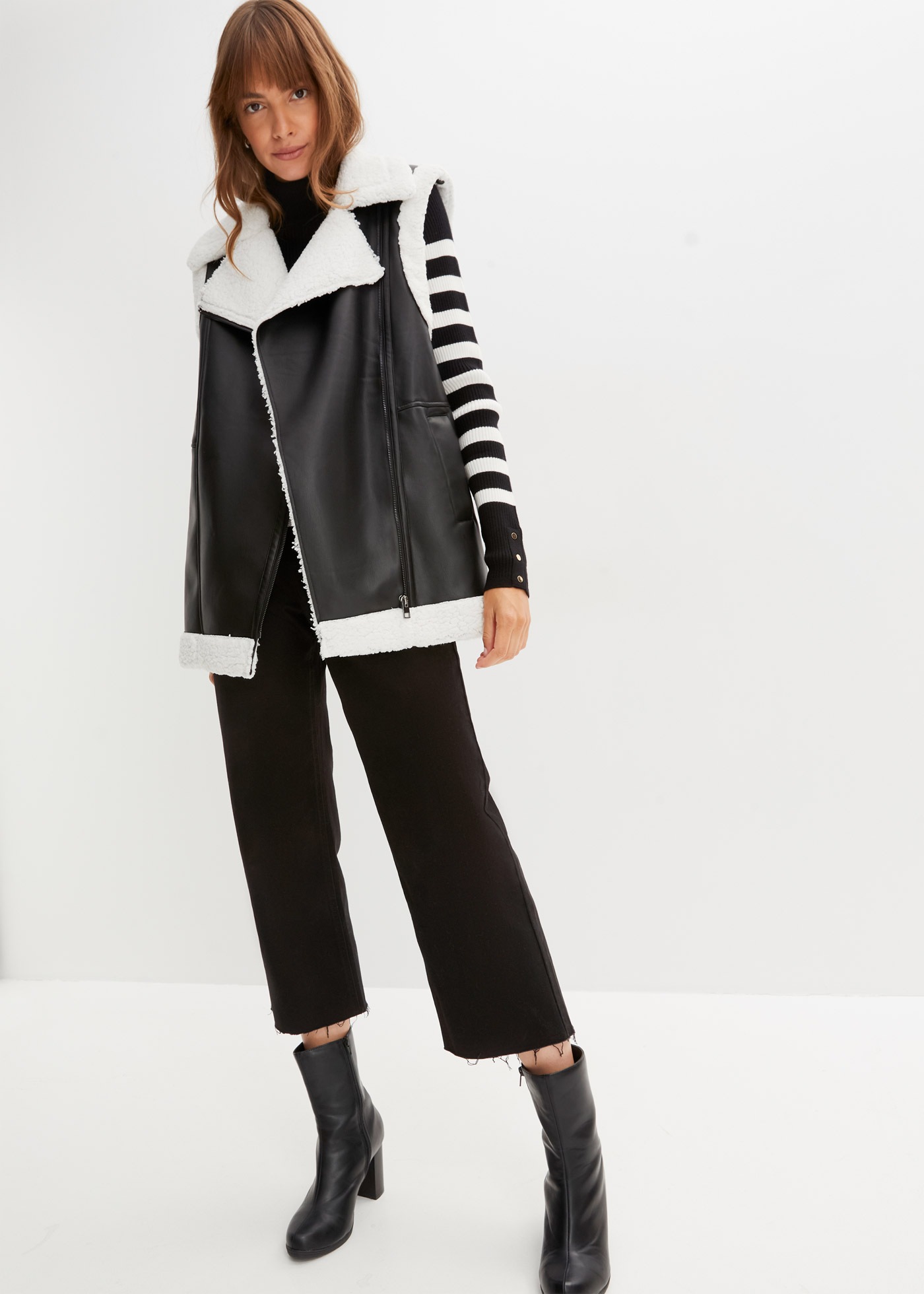 bonprix Rollkragenpullover aus Viskose, Polyamid und Polyester, mit Rollkragen