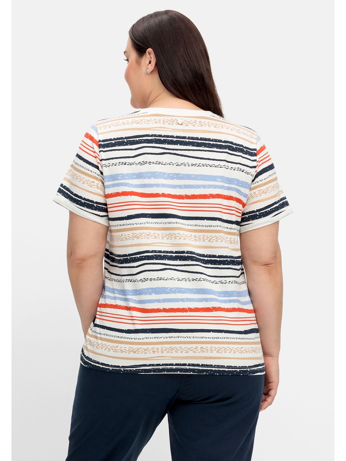 Sheego T-Shirt »Große Größen«, mit Ausschnitt | Schnürung am kaufen BAUR