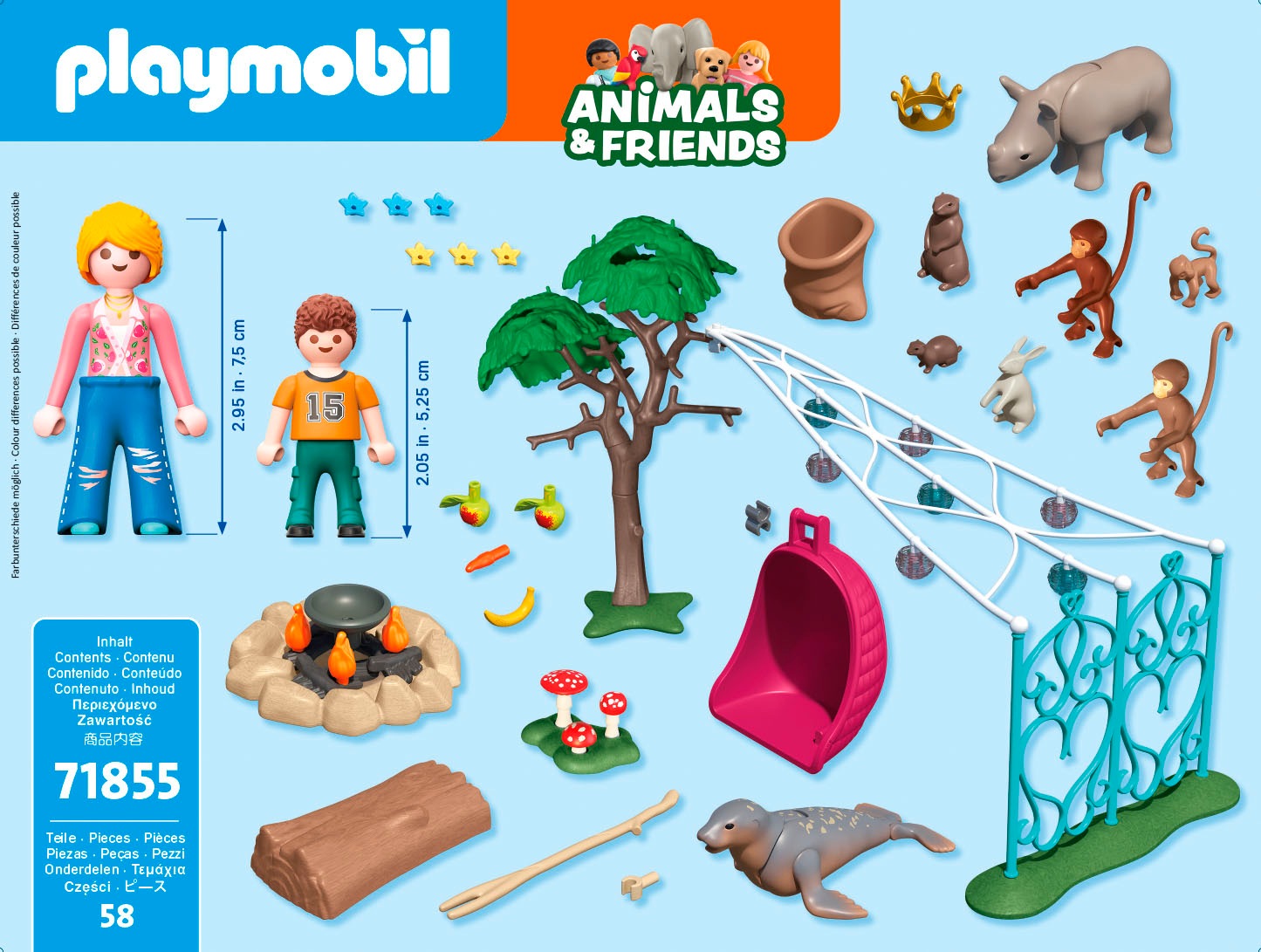 Playmobil® Konstruktions-Spielset »Lustige Geburtstagsparty (71855), Animals & Friends« Made in Europe