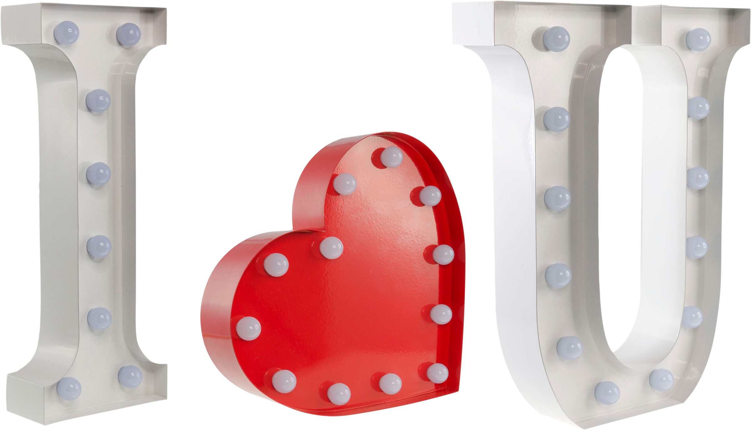 Wandlampe, BAUR cm 12 23x23 12 LEDs bestellen Dekolicht LIGHTS Heart MARQUEE festverbauten Tischlampe LED - »Heart«, mit | flammig-flammig,