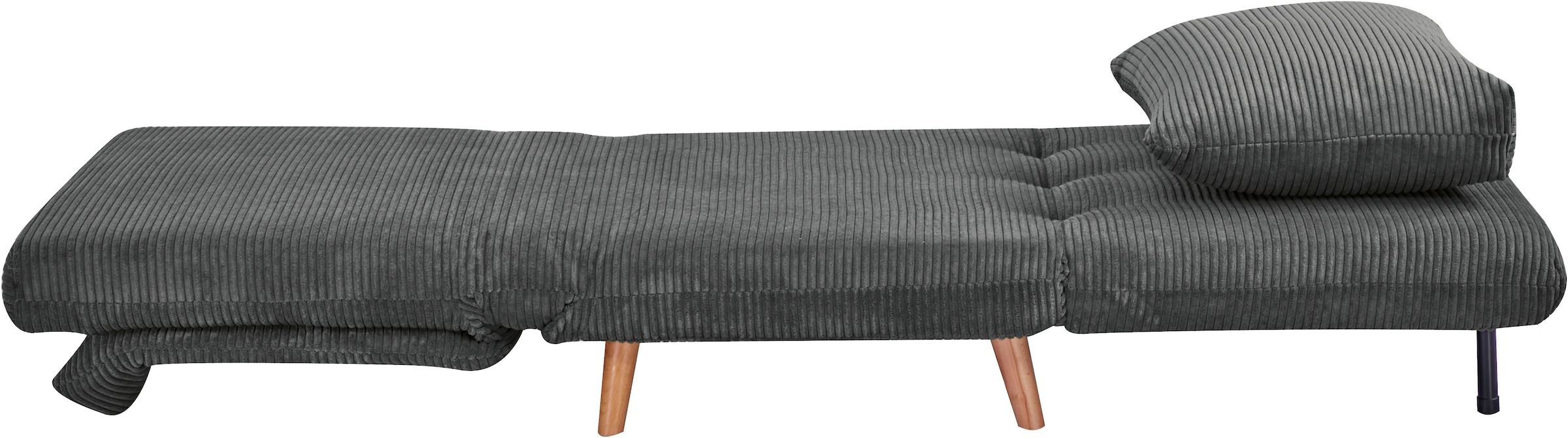INOSIGN Sessel »AINSLEY«, wandelbar zum Gästebett, Schlafsofa, Webstoff u. Cord-Bezug