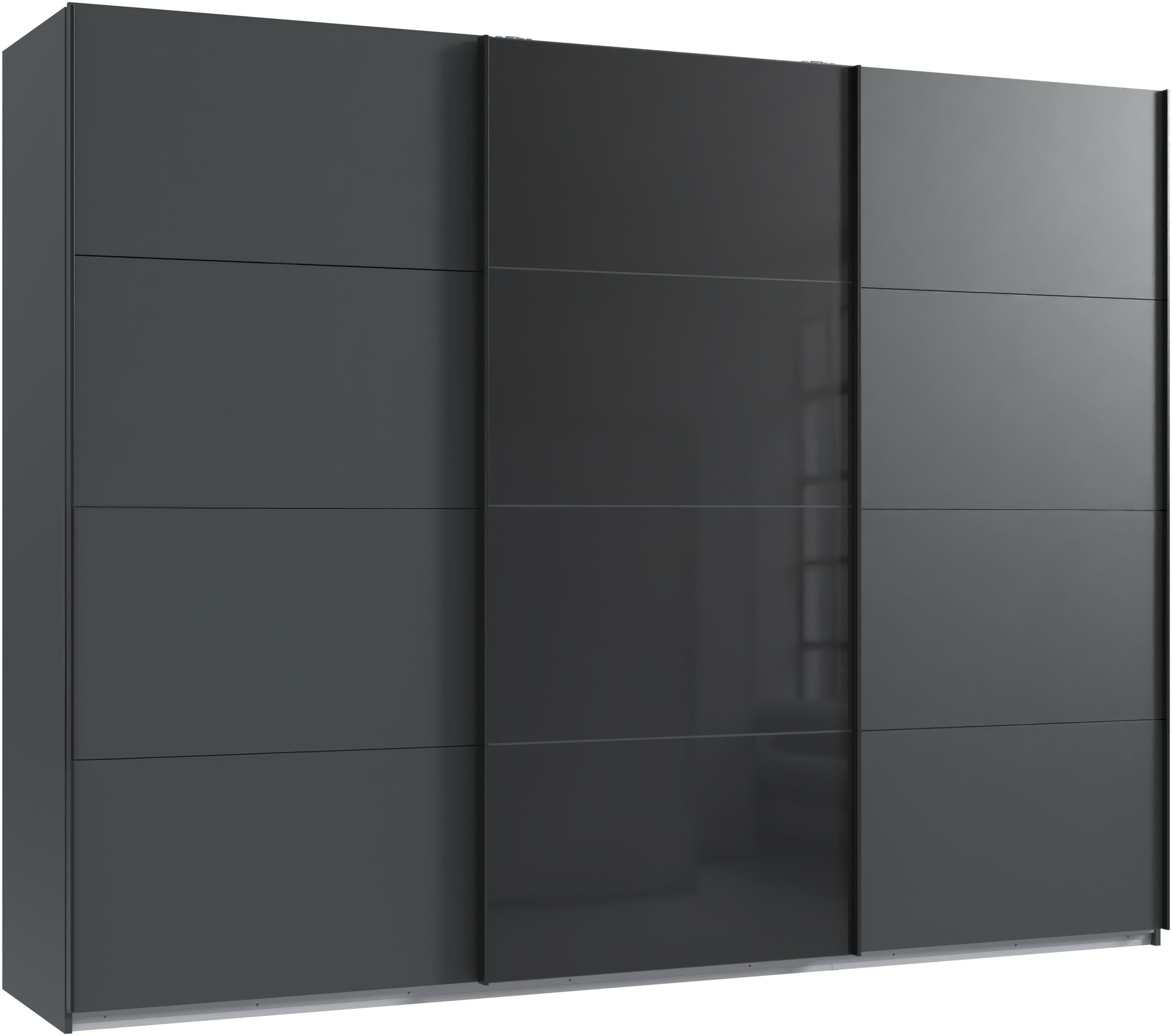 Wimex Kleiderschrank "Tilburg, Metallgriffe, Made in Germany" Breite 270cm wahlweise mit 2 oder 3 Türen, mit Schwebetüren, jeweils 1 Glaselement, 180, 225 oder 270cm breit